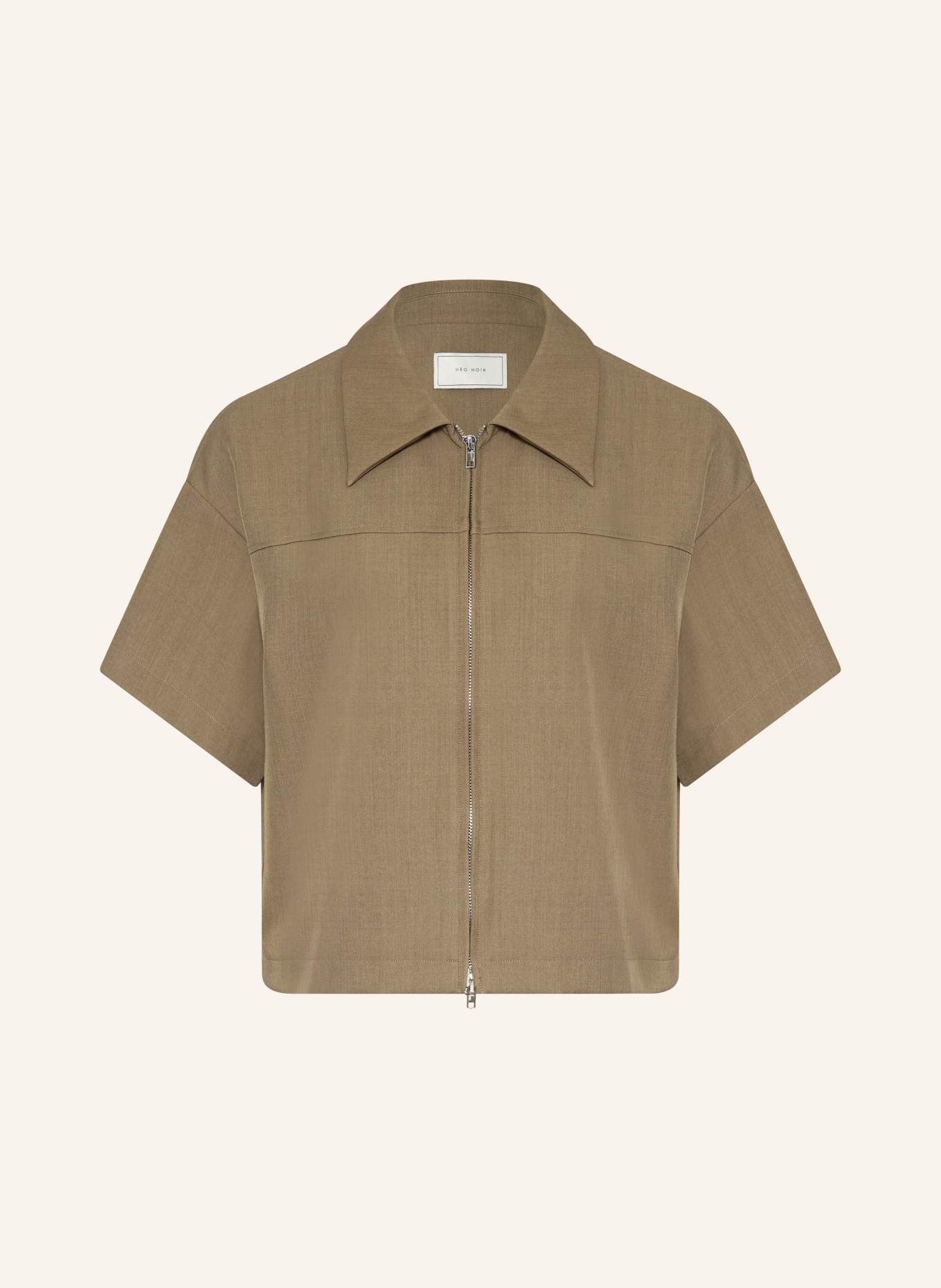 NEO NOIR Košile MADICKEN: ČERNOŠEDÁ