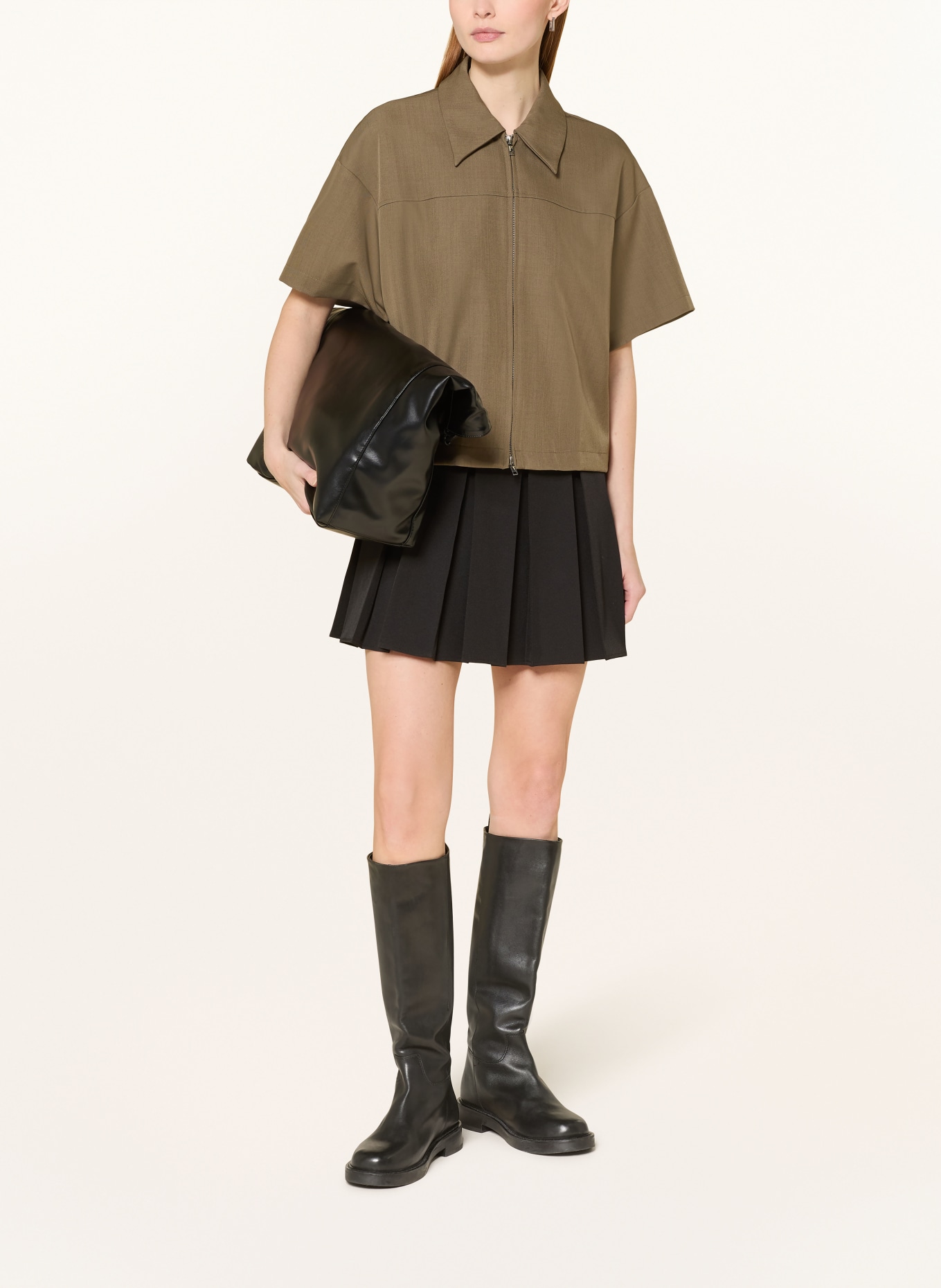 NEO NOIR Košile MADICKEN: ČERNOŠEDÁ