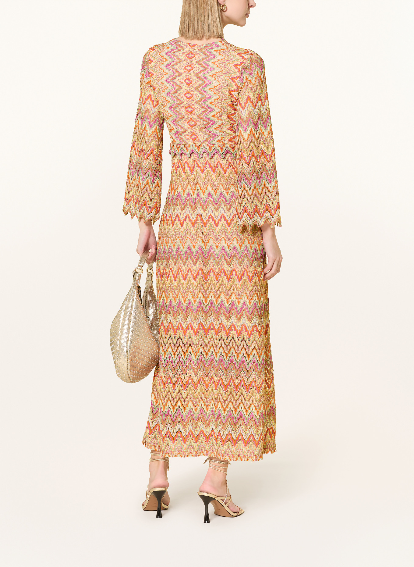 Ana Alcazar Dress with glitter thread: ORANGE / PURPLE / GREEN