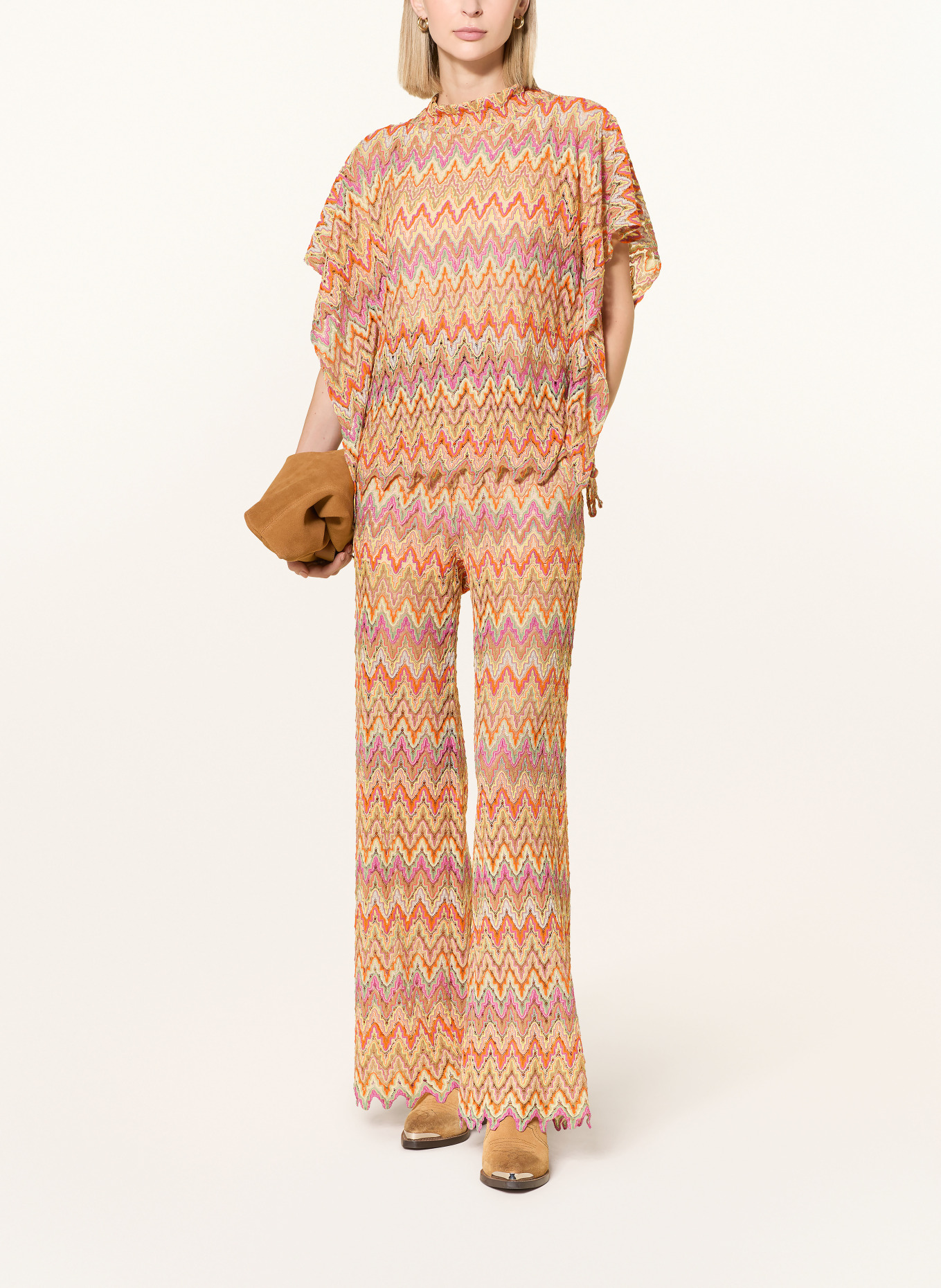 Ana Alcazar Kalhoty Marlene s třpytivou nití: ORANŽOVÁ / FIALOVÁ / ZELENÁ