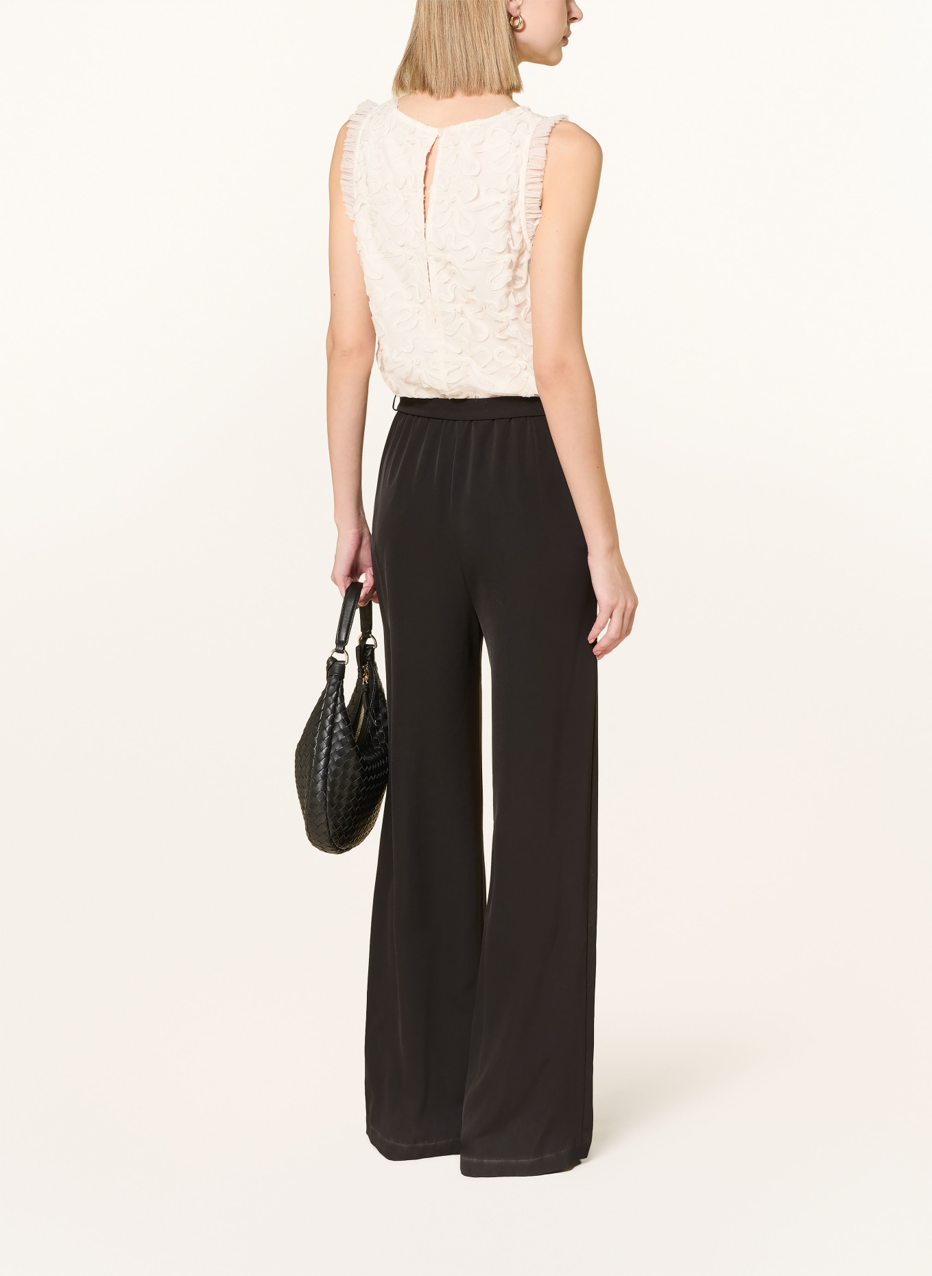 Ana Alcazar Combinaison à volants: ÉCRU / NOIR