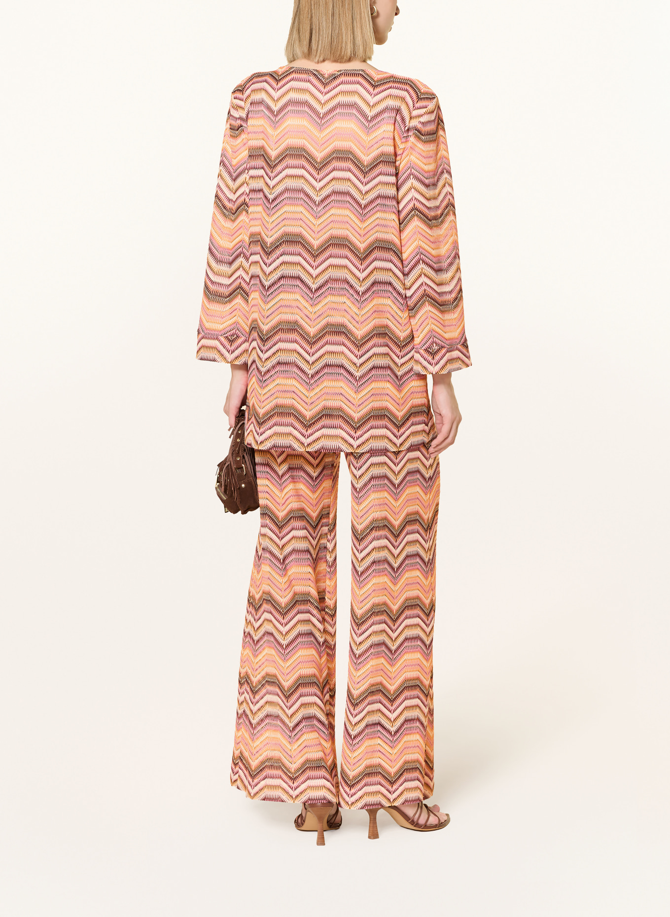 Ana Alcazar Tunika: ORANGE / CREME / DUNKELLILA