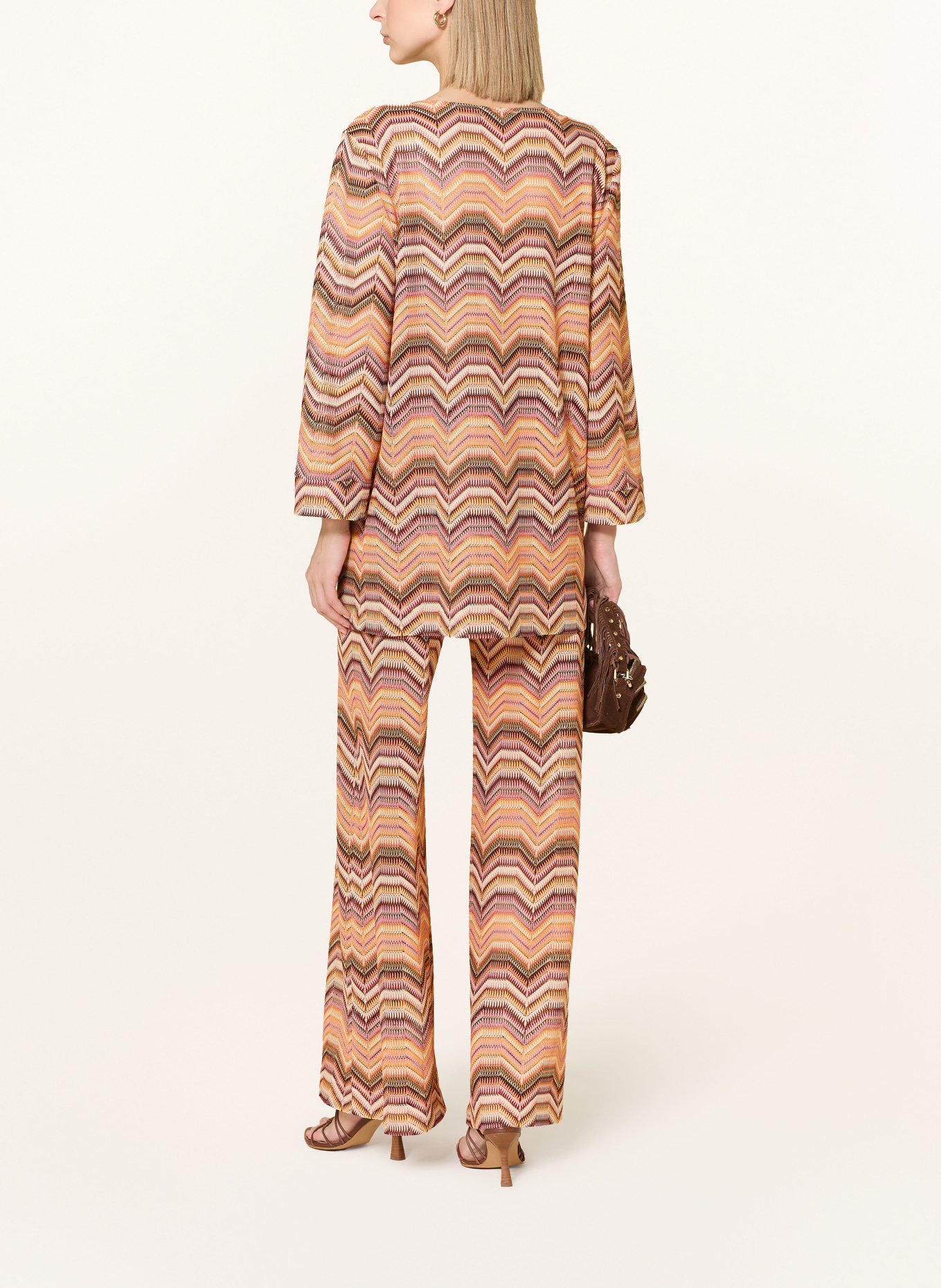 Ana Alcazar Marlenehose: ORANGE / CREME / DUNKELLILA