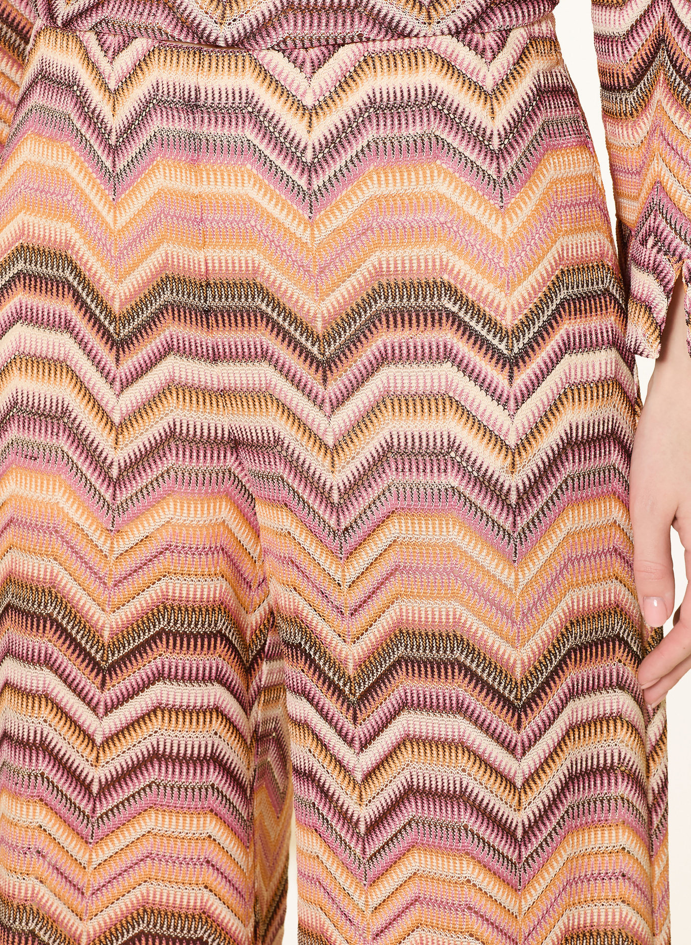 Ana Alcazar Marlenehose: ORANGE / CREME / DUNKELLILA