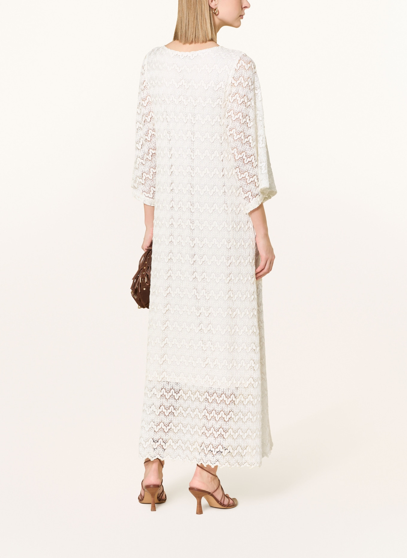 Ana Alcazar Robe en dentelle à manches 3/4: ÉCRU