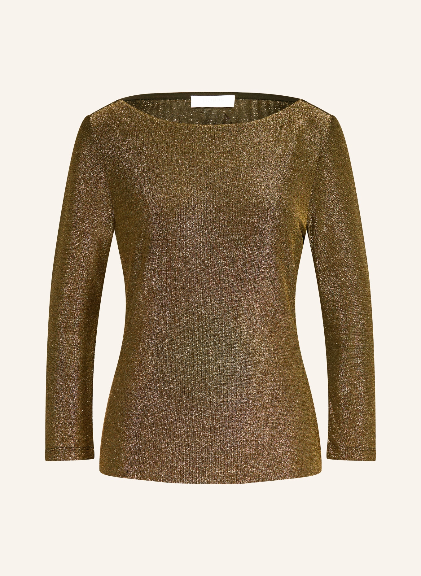 HOBBS Shirt SONYA mit 3/4-Arm und Glitzergarn: GOLD / SCHWARZ