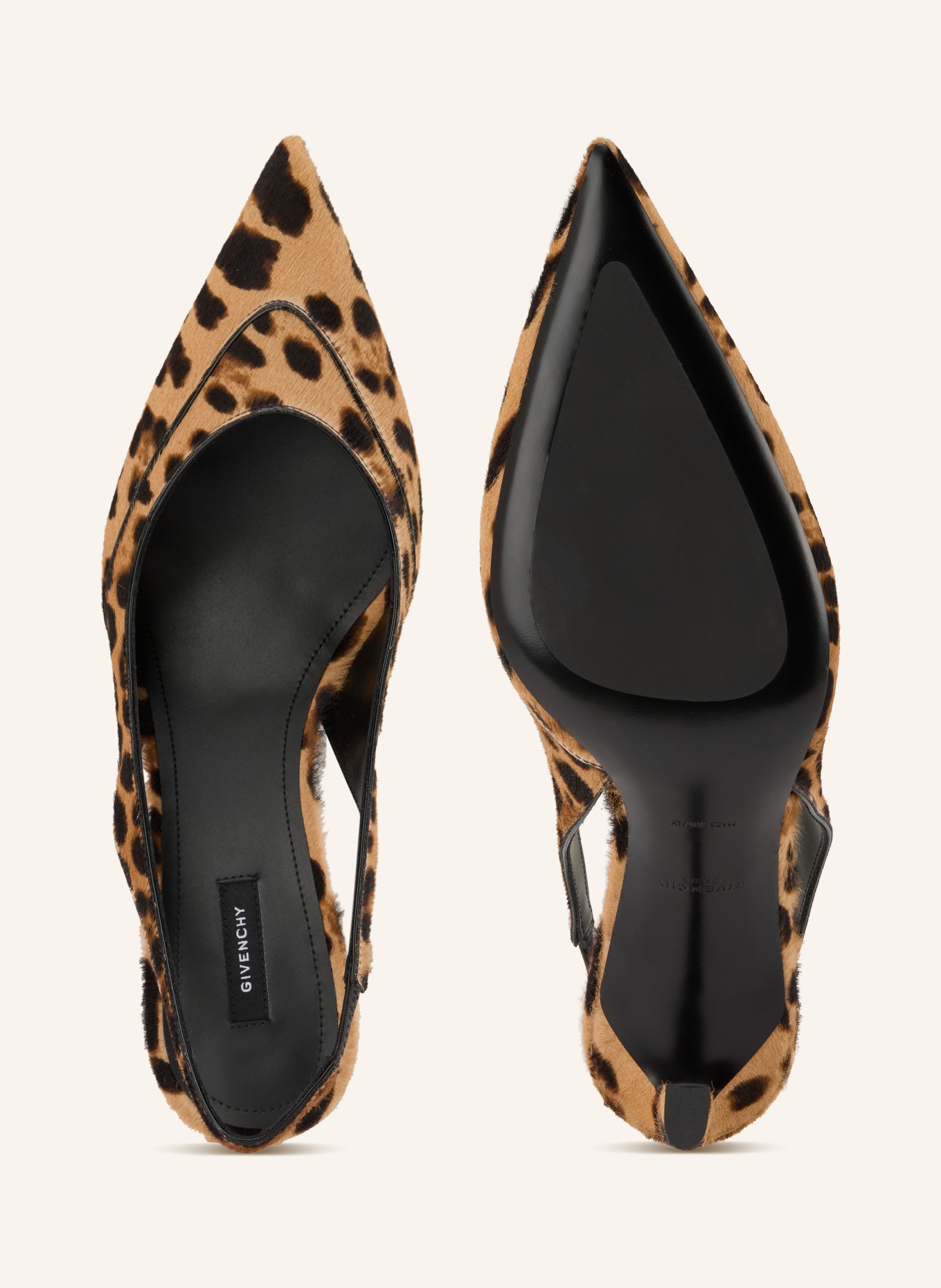 GIVENCHY Slingpumps: SCHWARZ / HELLBRAUN / DUNKELBRAUN