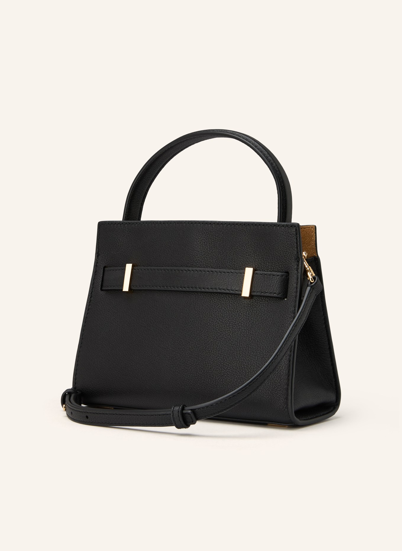 TORY BURCH Torebka LEE RADIZWILL SMALL: CZARNY / ZŁOTY