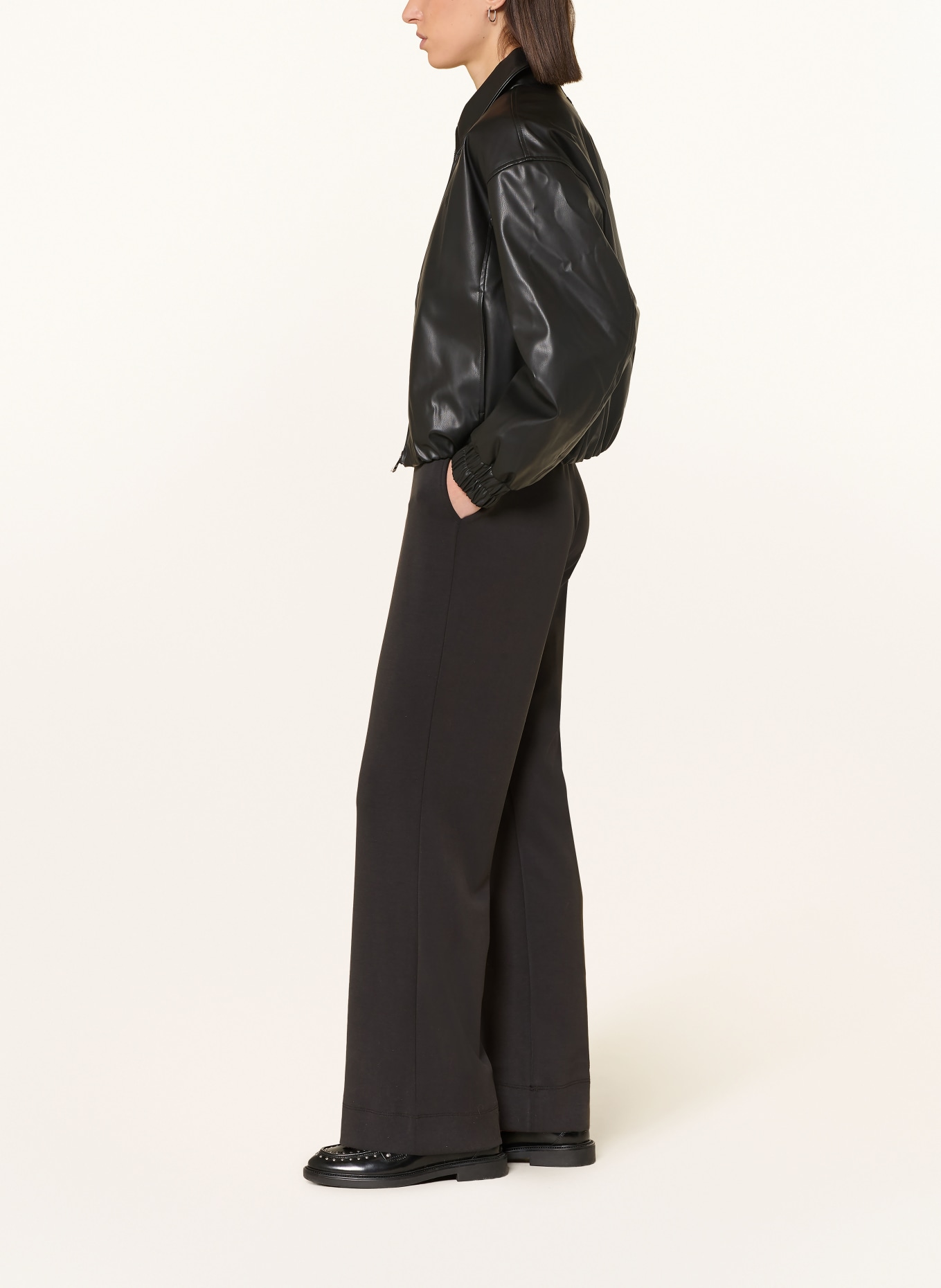 darling harbour jersey pants: BLACK