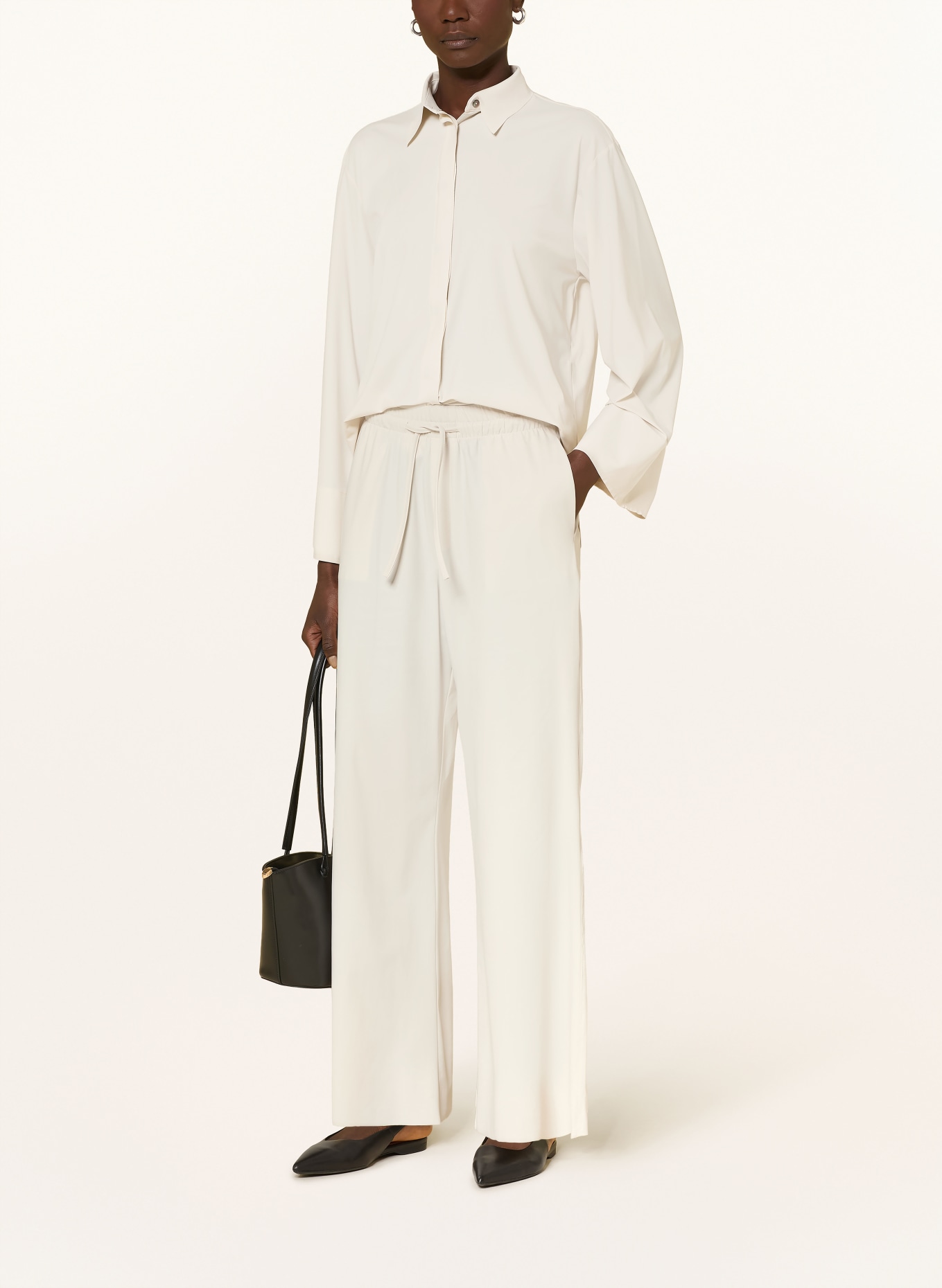 lilienfels Jersey pants in jogging style: CREAM