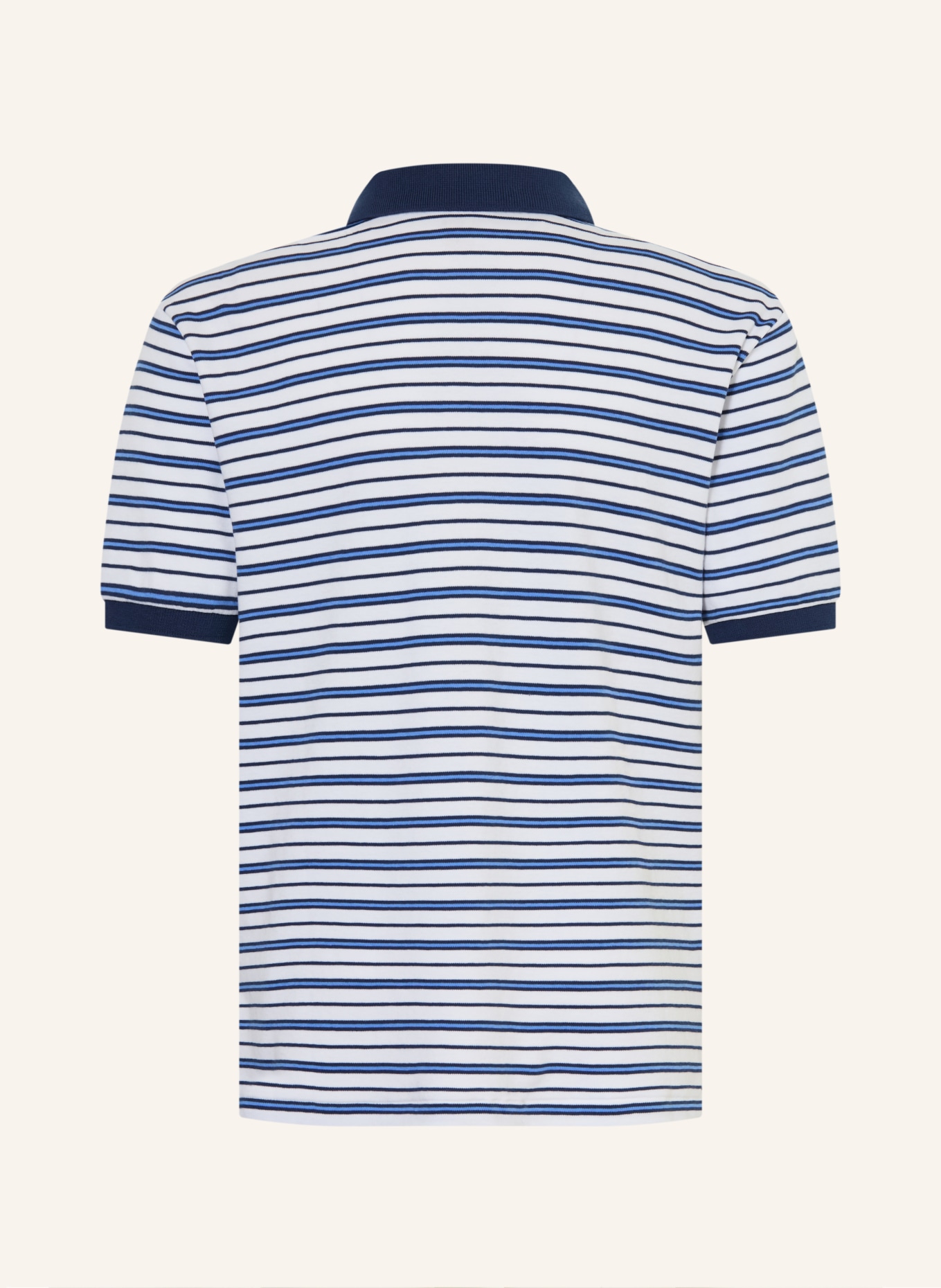 POLO RALPH LAUREN Jerseyové polo tričko: BÍLÁ / TMAVĚ MODRÁ / MODRÁ