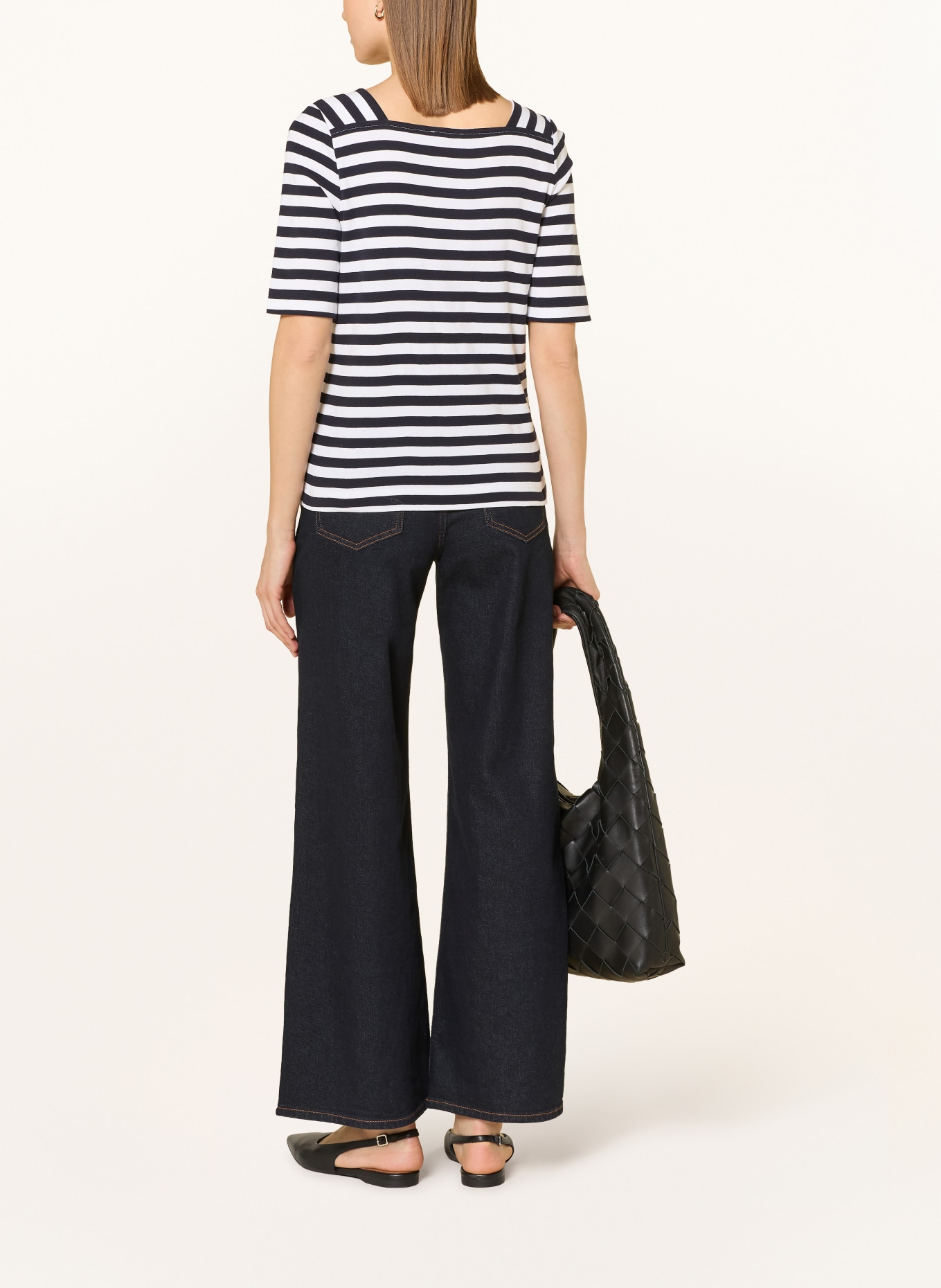 efixelle T-Shirt: WEISS / DUNKELBLAU