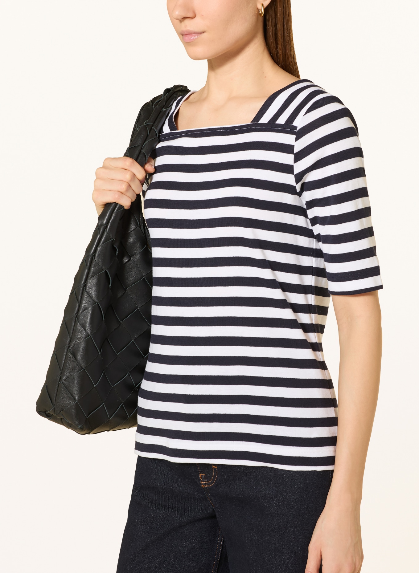 efixelle T-Shirt: WEISS / DUNKELBLAU