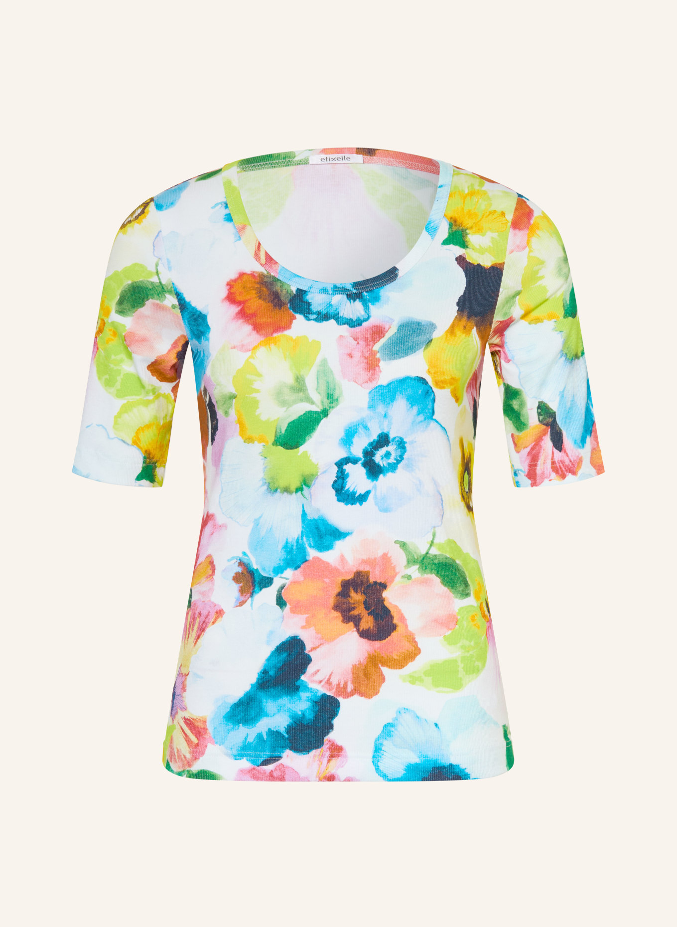 efixelle T-Shirt: GELB / ORANGE / TÜRKIS