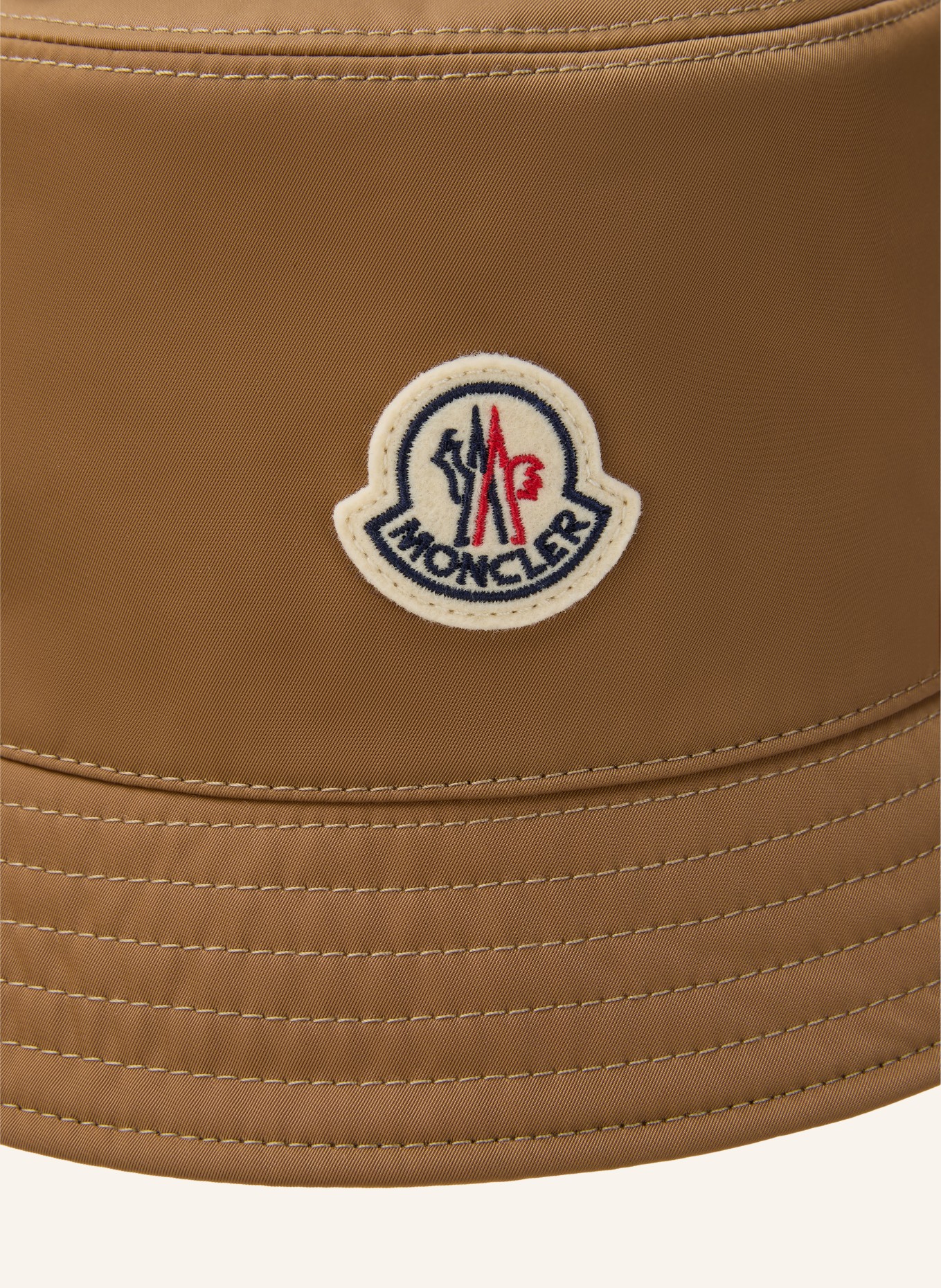 MONCLER Bucket Hat zum Wenden: WEISS / BRAUN