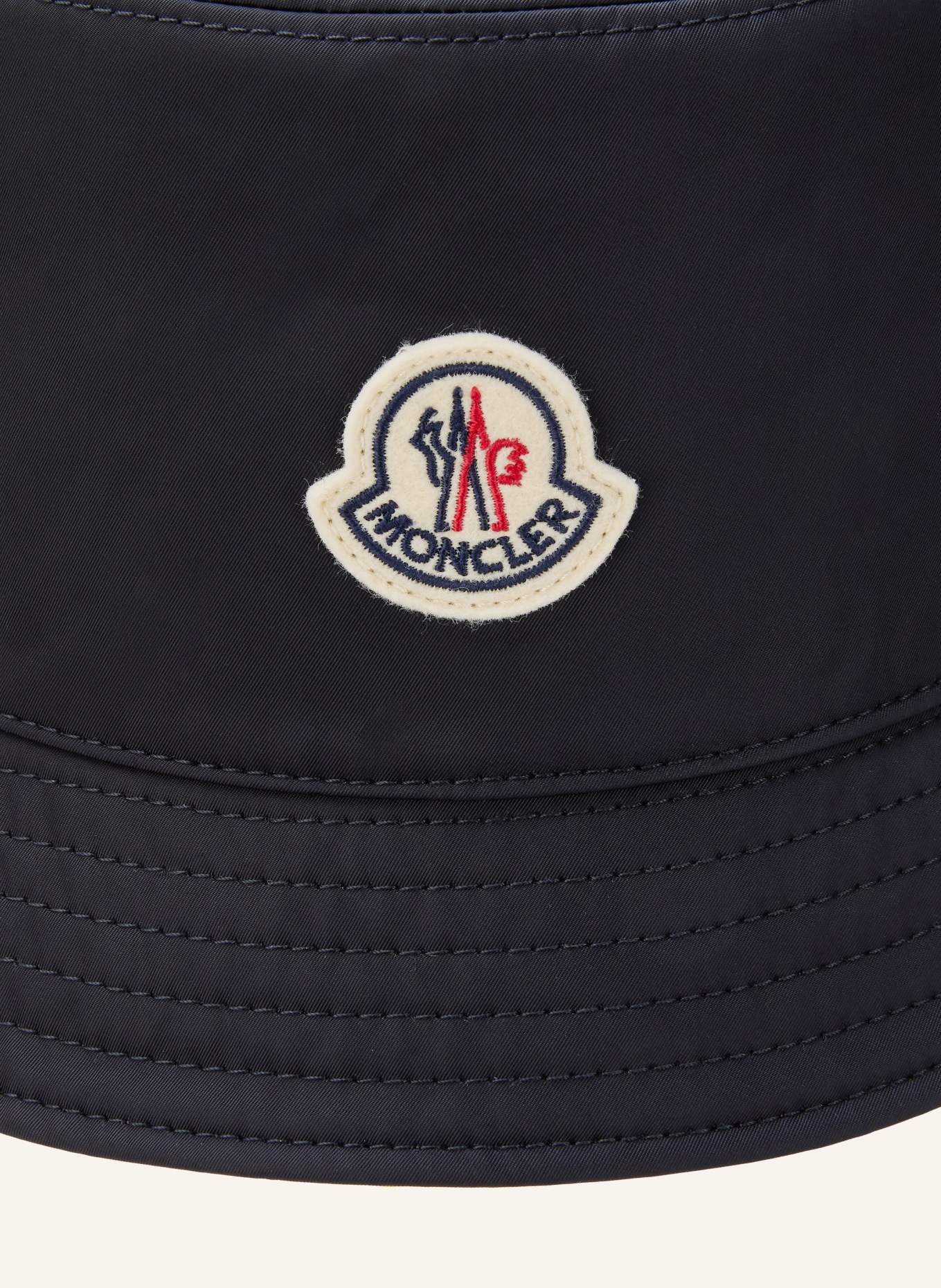 MONCLER Bucket Hat zum Wenden: BEIGE / SCHWARZ