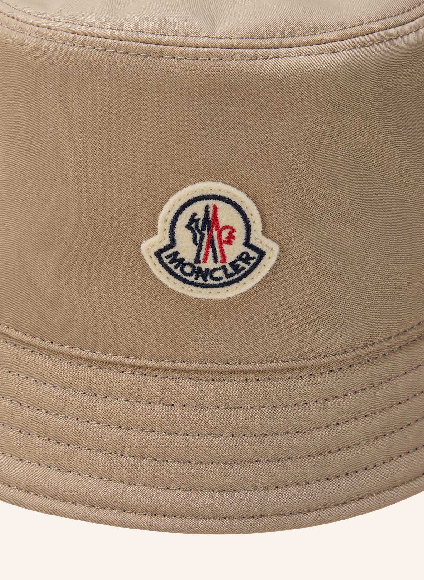 MONCLER Bucket Hat zum Wenden: BEIGE / SCHWARZ