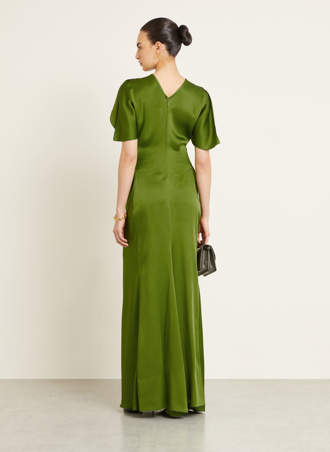 VICTORIA BECKHAM Abendkleid: GRÜN