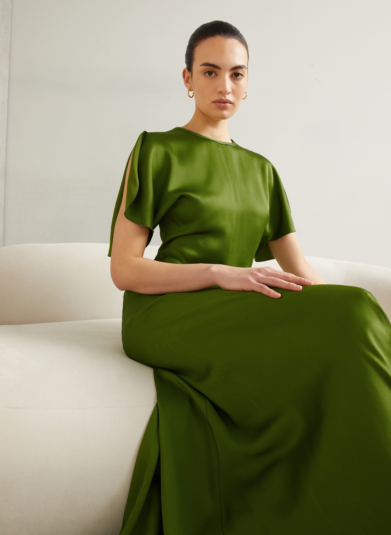 VICTORIA BECKHAM Abendkleid: GRÜN