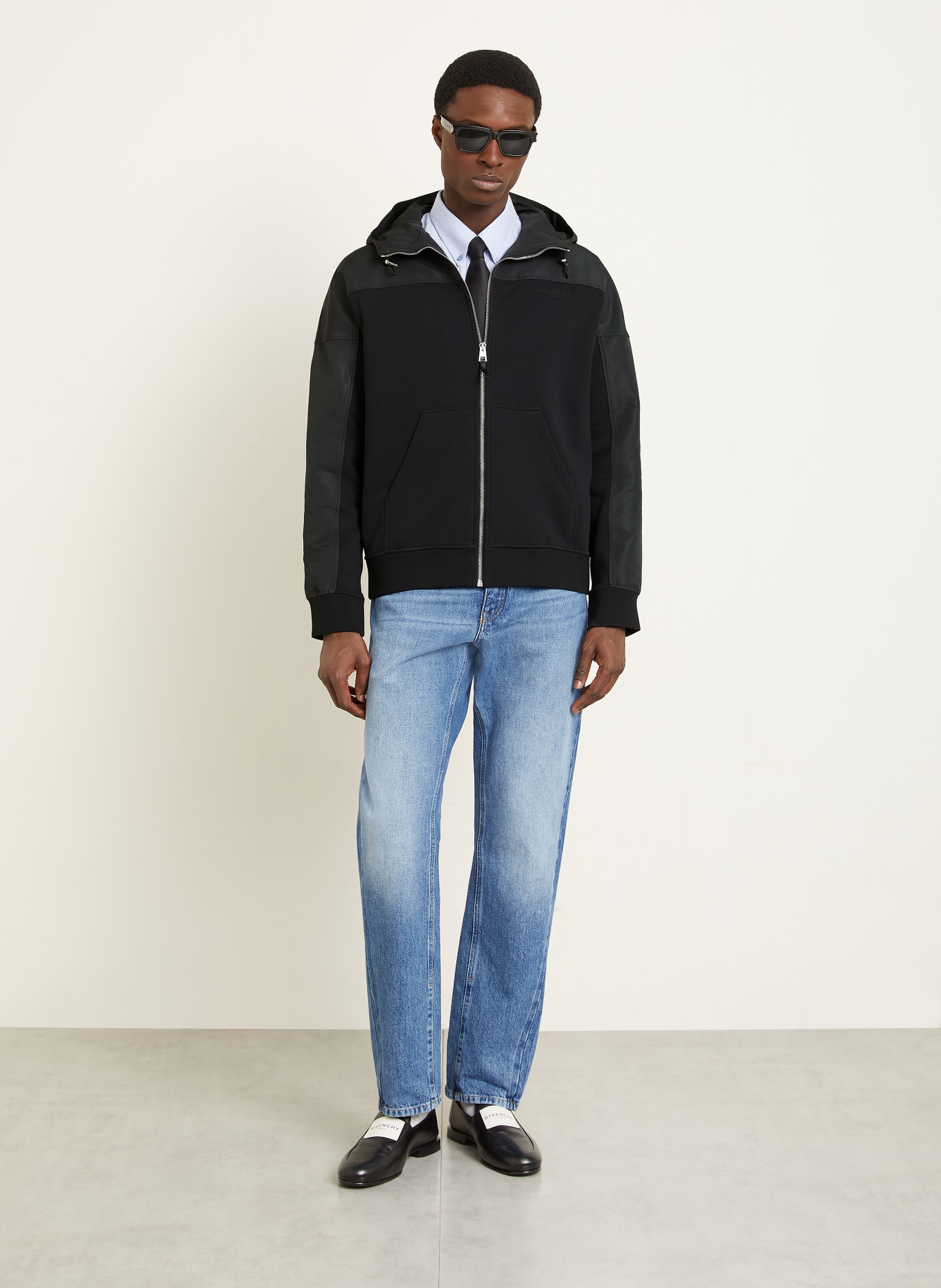 GIVENCHY Jacke im Materialmix: SCHWARZ