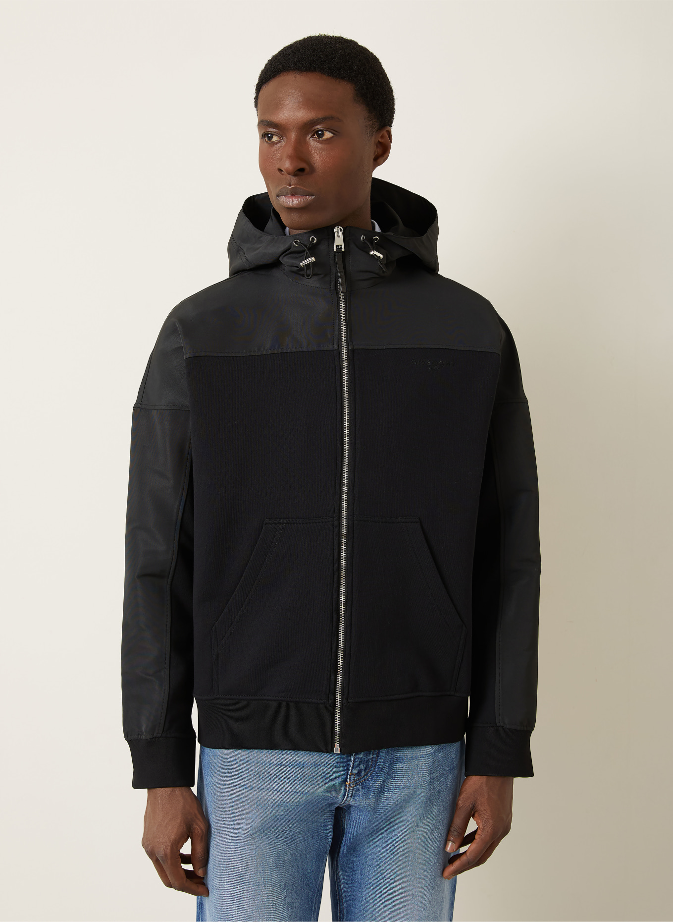 GIVENCHY Jacke im Materialmix: SCHWARZ