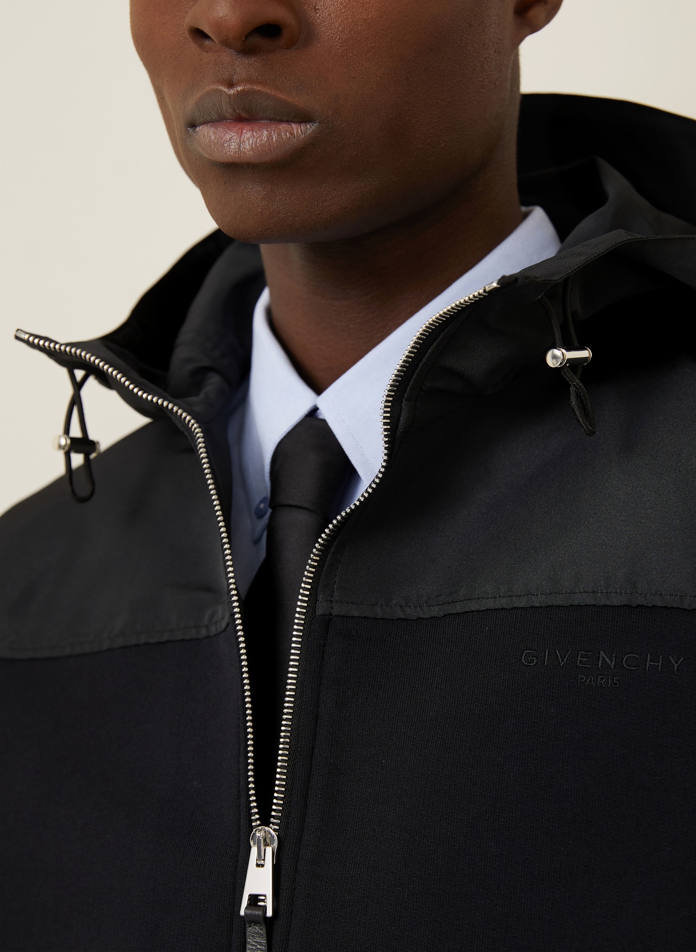 GIVENCHY Jacke im Materialmix: SCHWARZ