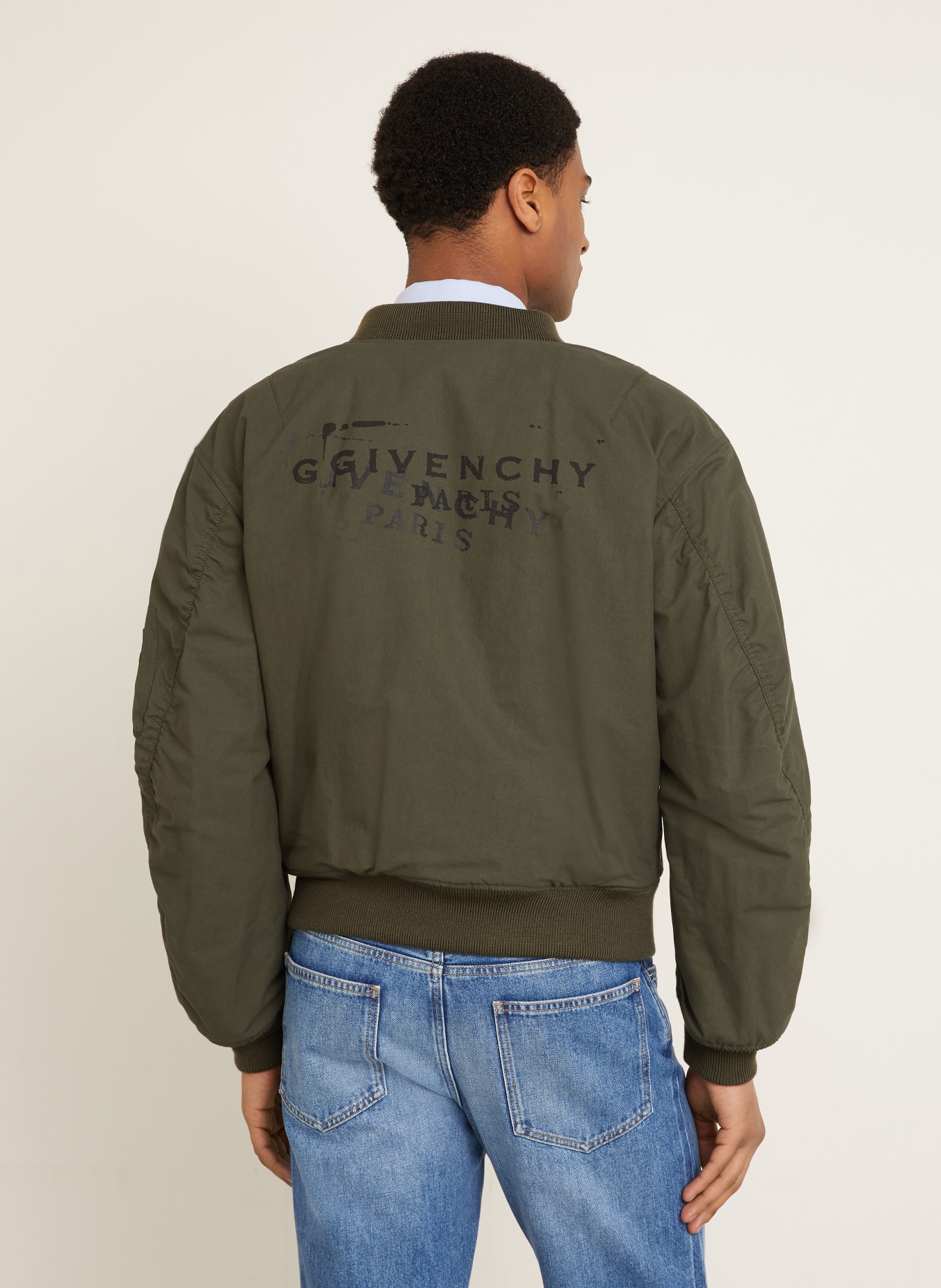 GIVENCHY Blouson: KHAKI / SCHWARZ