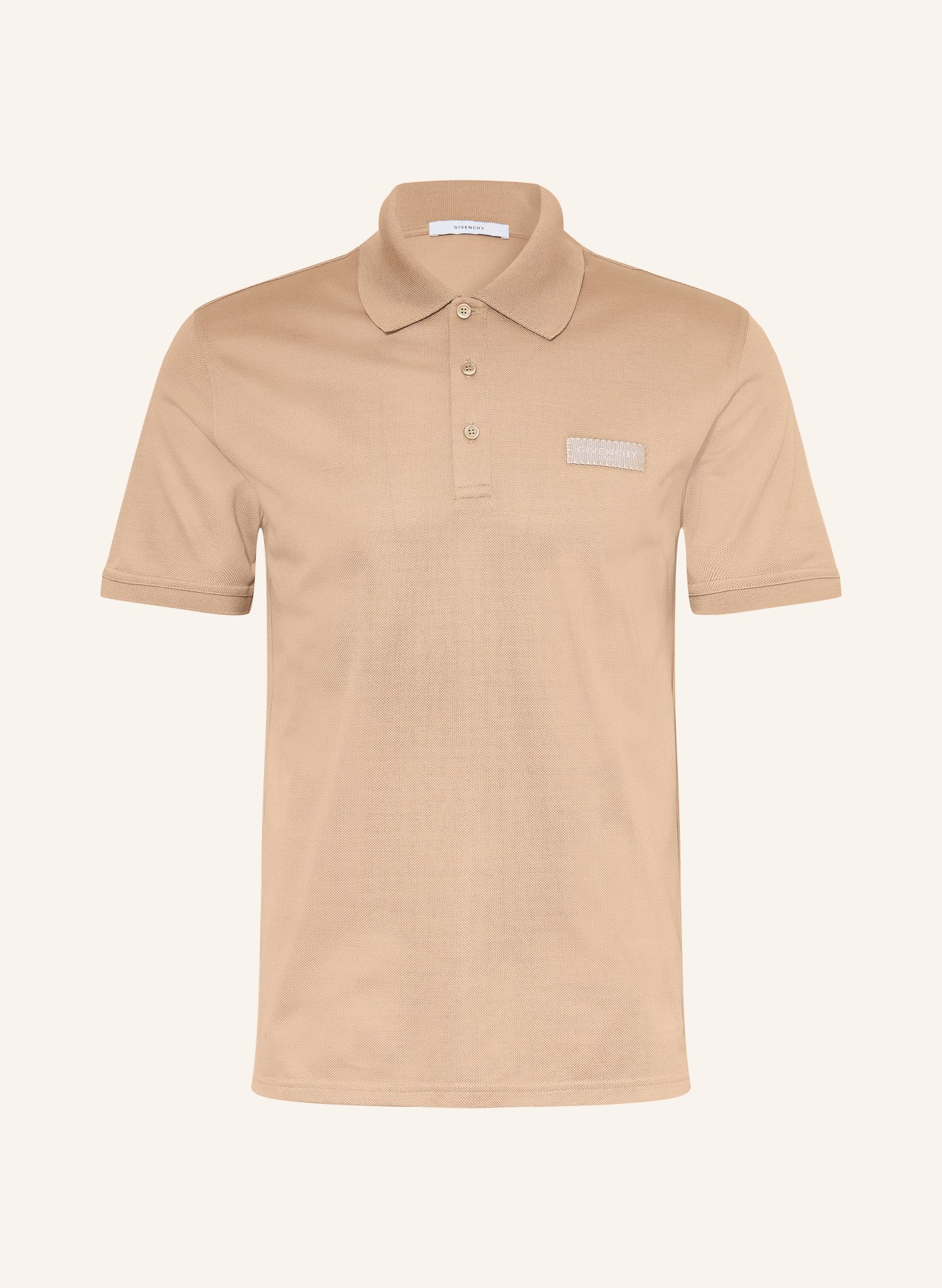 GIVENCHY Piqué-Poloshirt Regular Fit: BEIGE