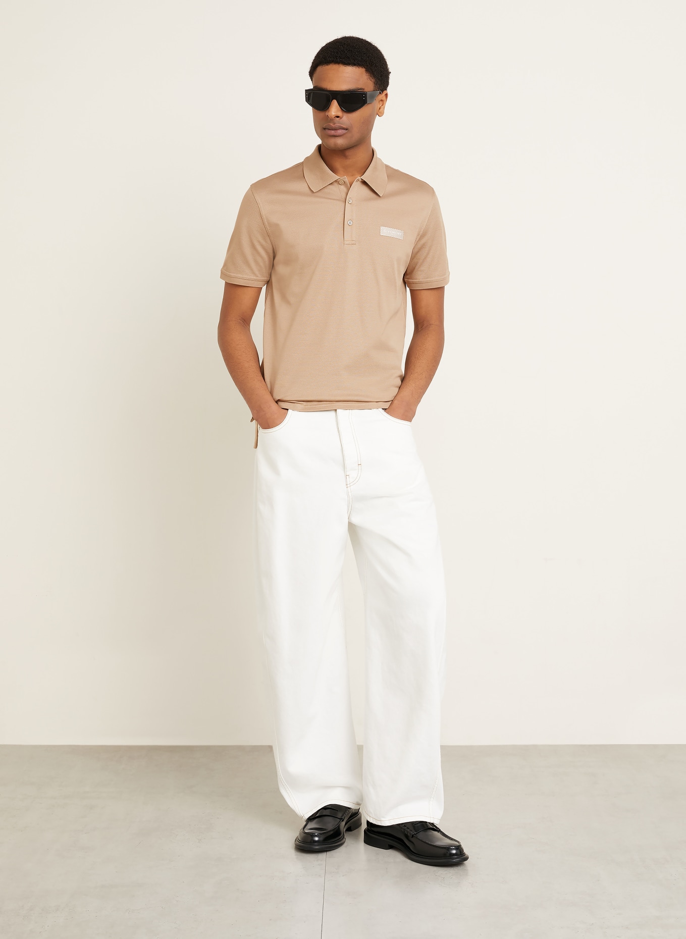 GIVENCHY Piqué-Poloshirt Regular Fit: BEIGE