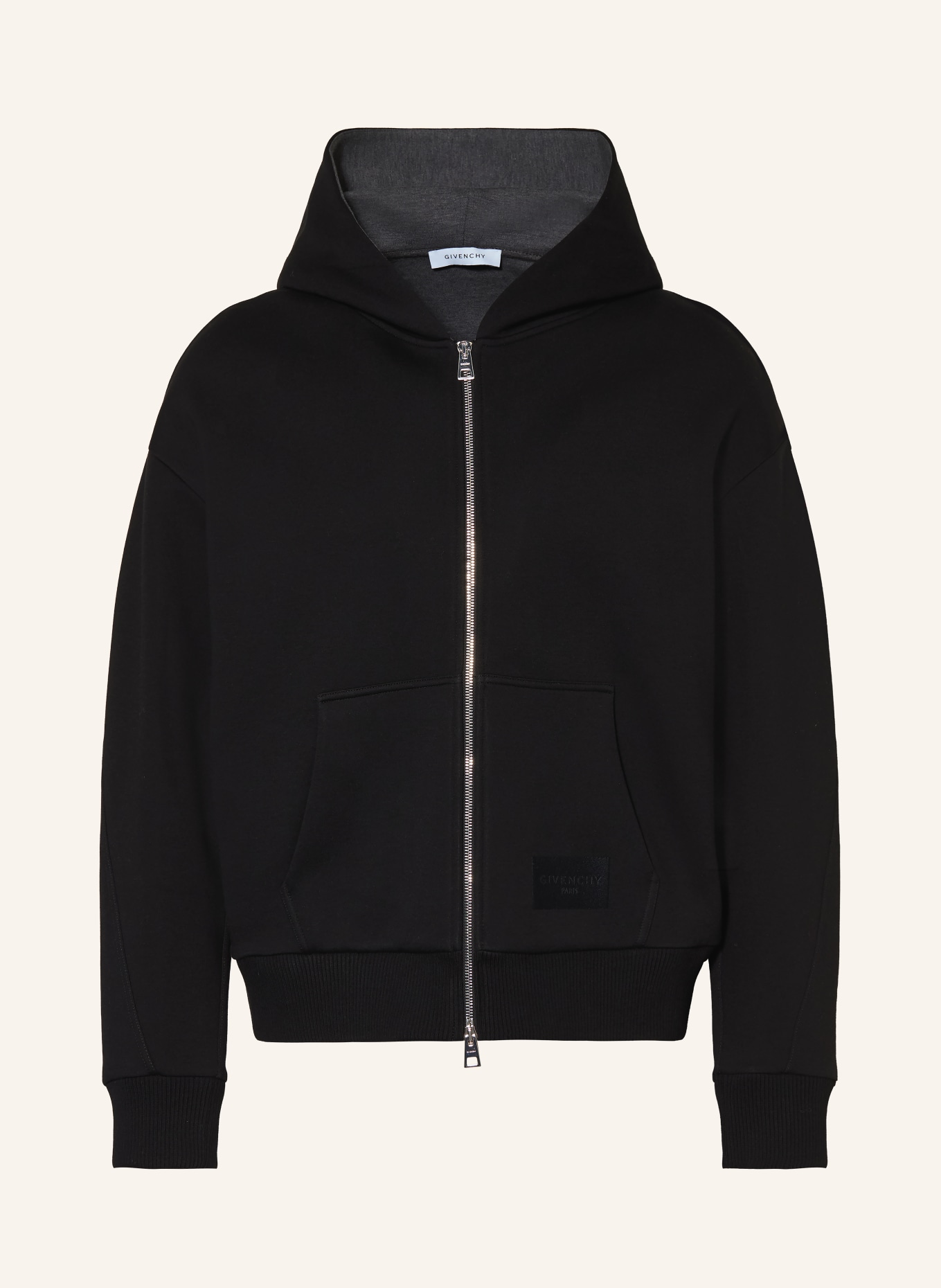GIVENCHY Sweatjacke: SCHWARZ / DUNKELGRAU