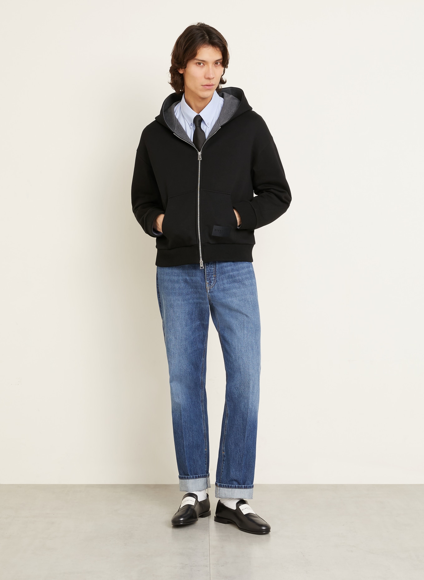 GIVENCHY Sweatjacke: SCHWARZ / DUNKELGRAU