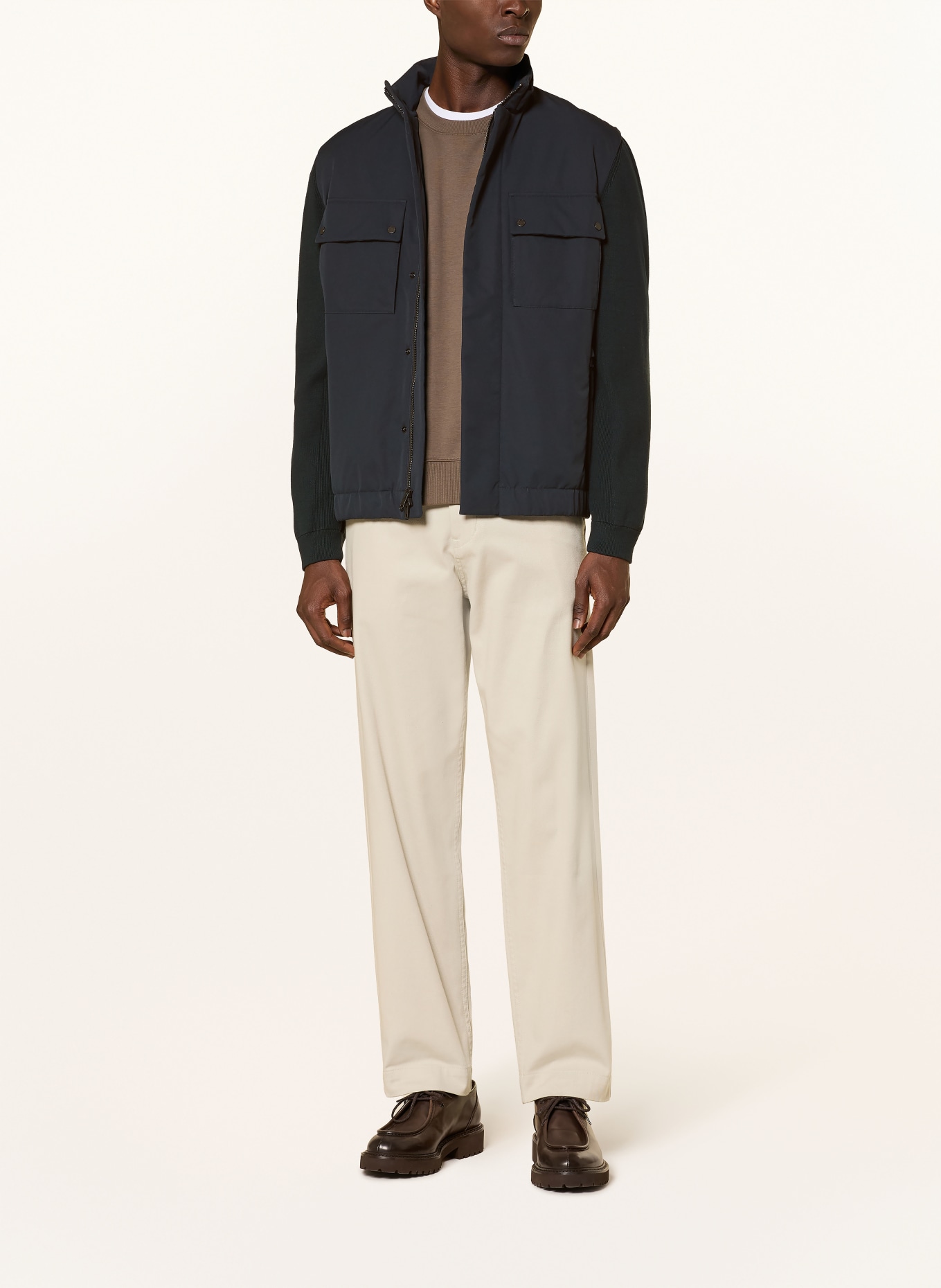 WOOLRICH Jacke im Materialmix: DUNKELBLAU