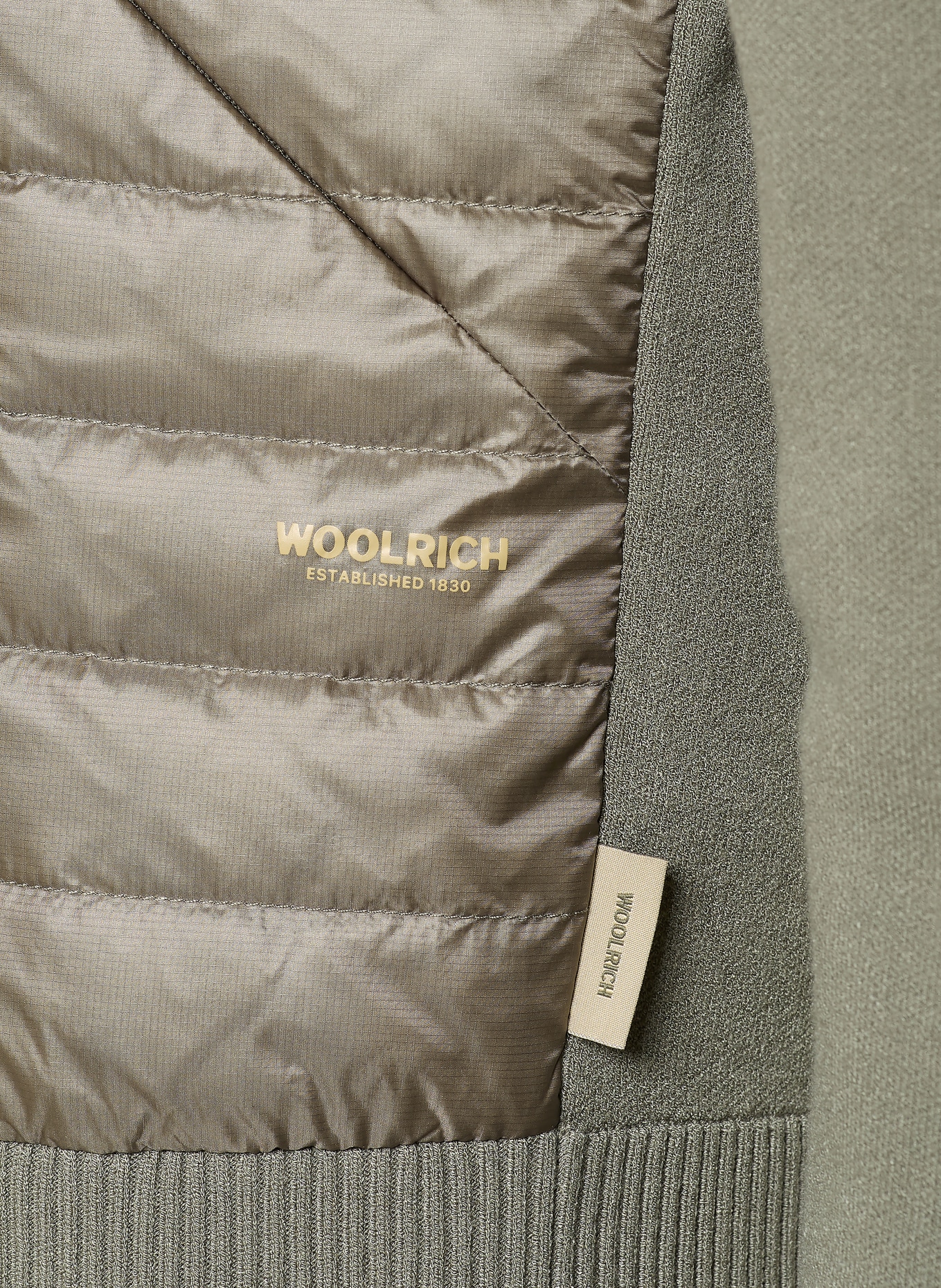 WOOLRICH Daunenjacke ALLEN  im Materialmix: KHAKI