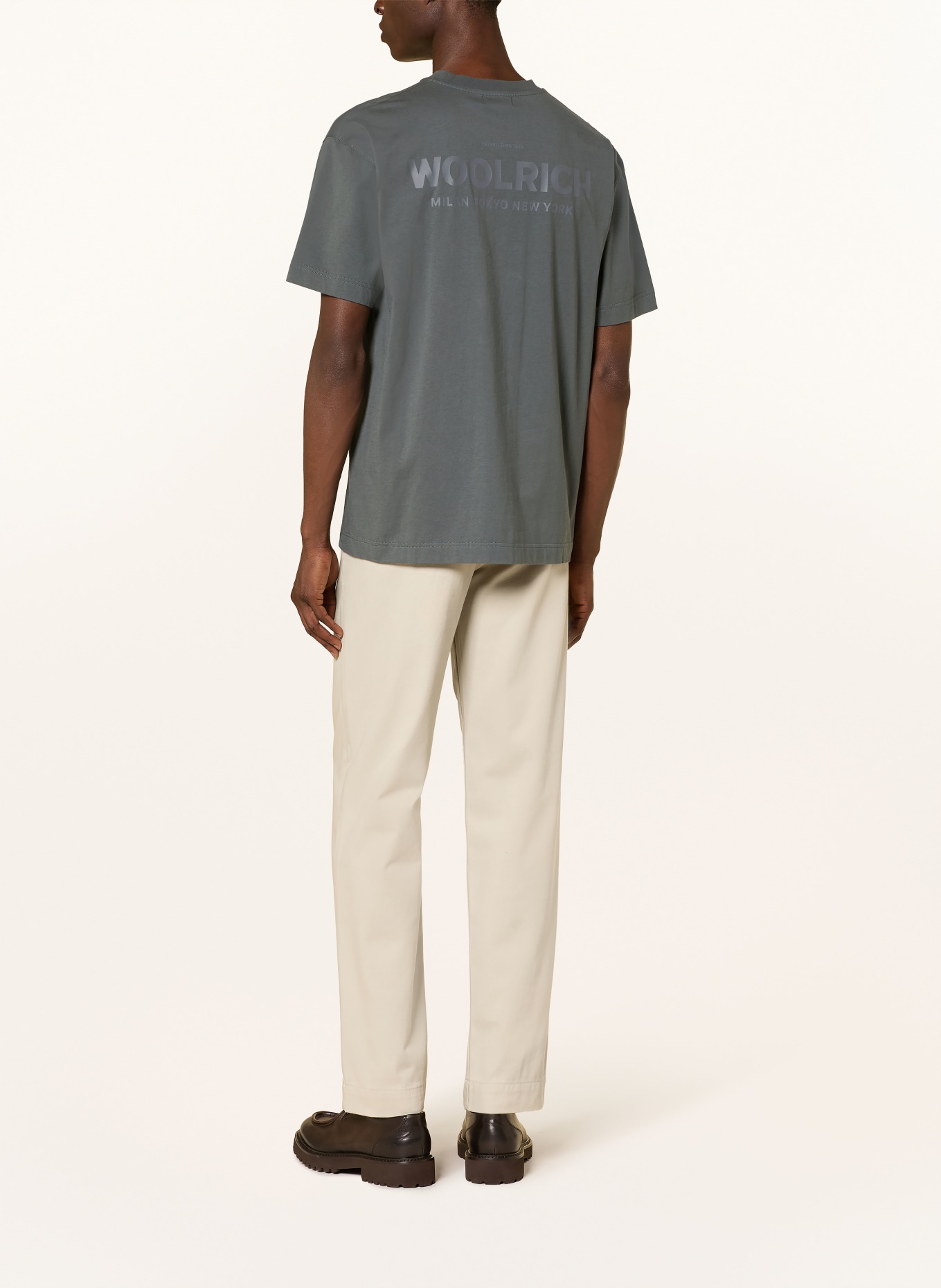 WOOLRICH T-Shirt: DUNKELGRAU