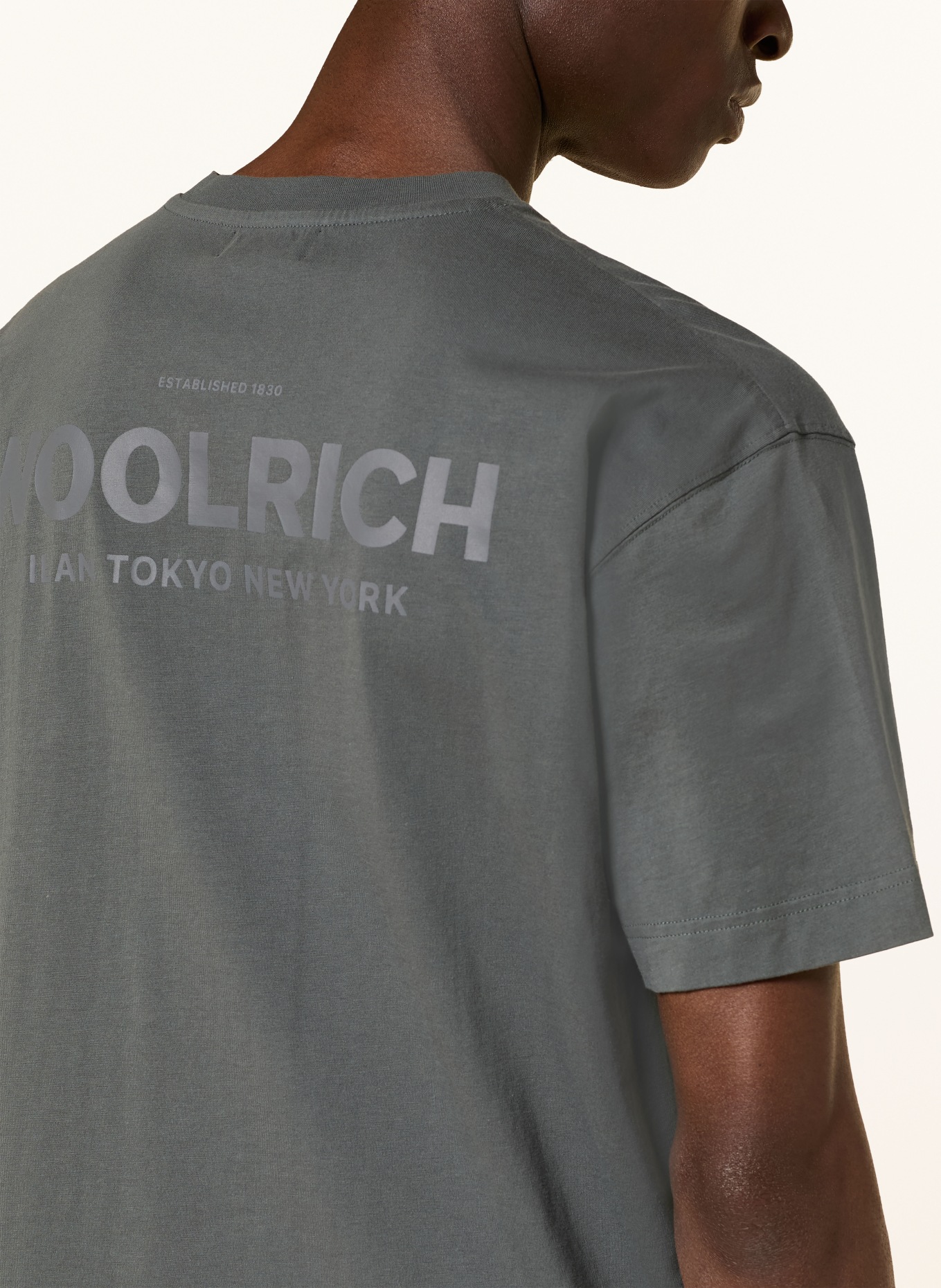WOOLRICH T-Shirt: DUNKELGRAU