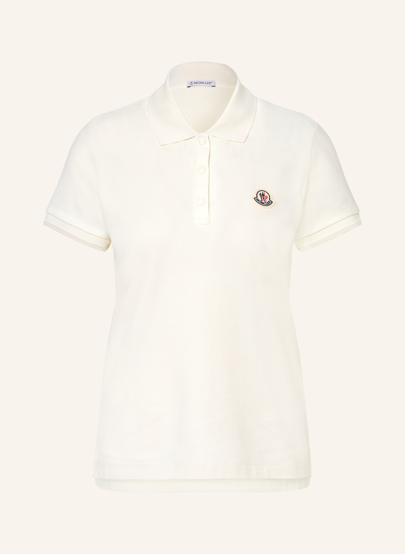 MONCLER Piqué-Poloshirt: ECRU