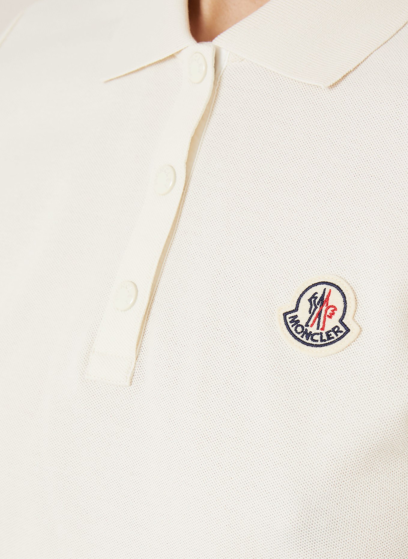 MONCLER Piqué-Poloshirt: ECRU
