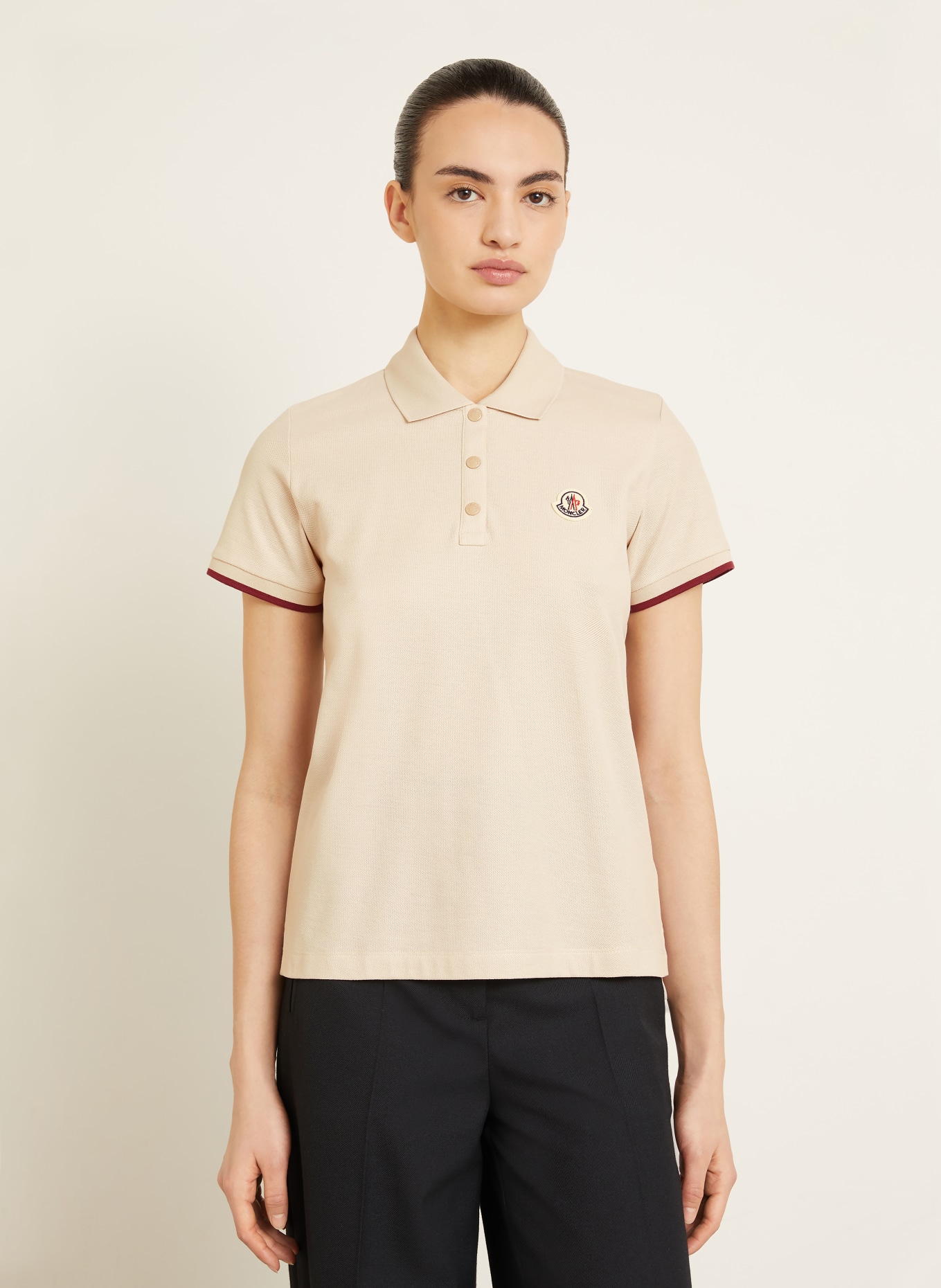MONCLER Piqué-Poloshirt: BEIGE
