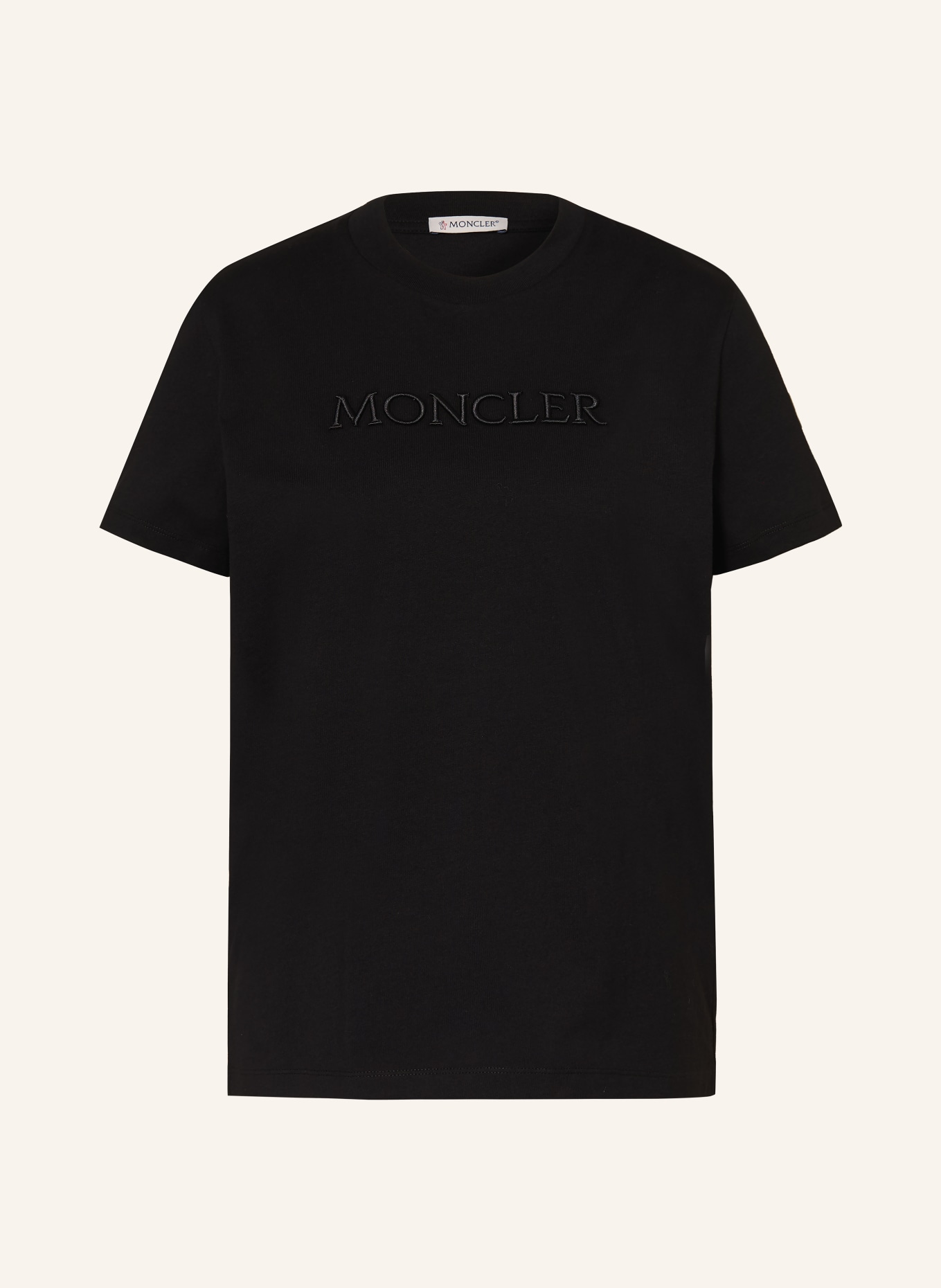 MONCLER tričko: ČERNÁ