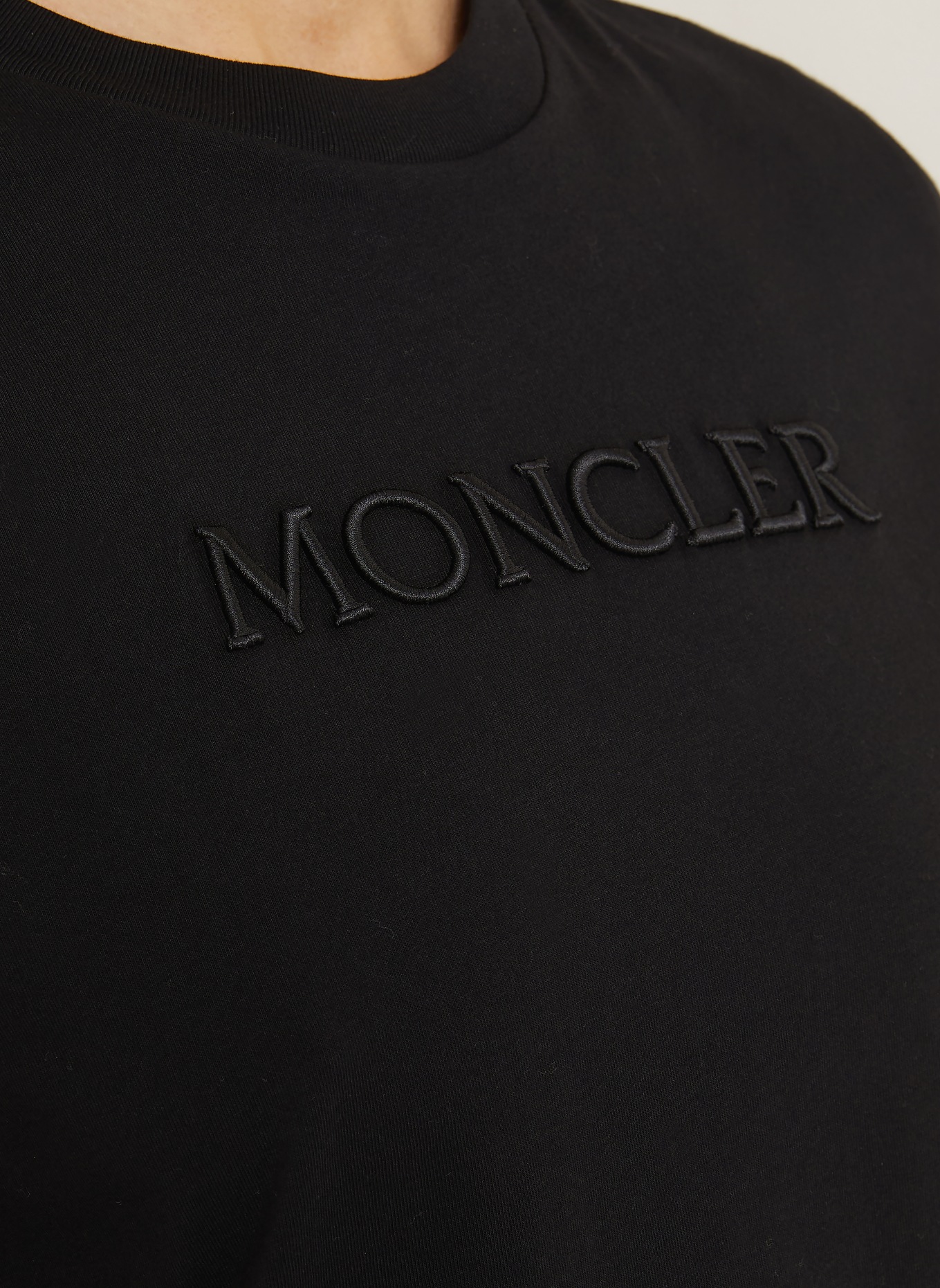 MONCLER tričko: ČERNÁ