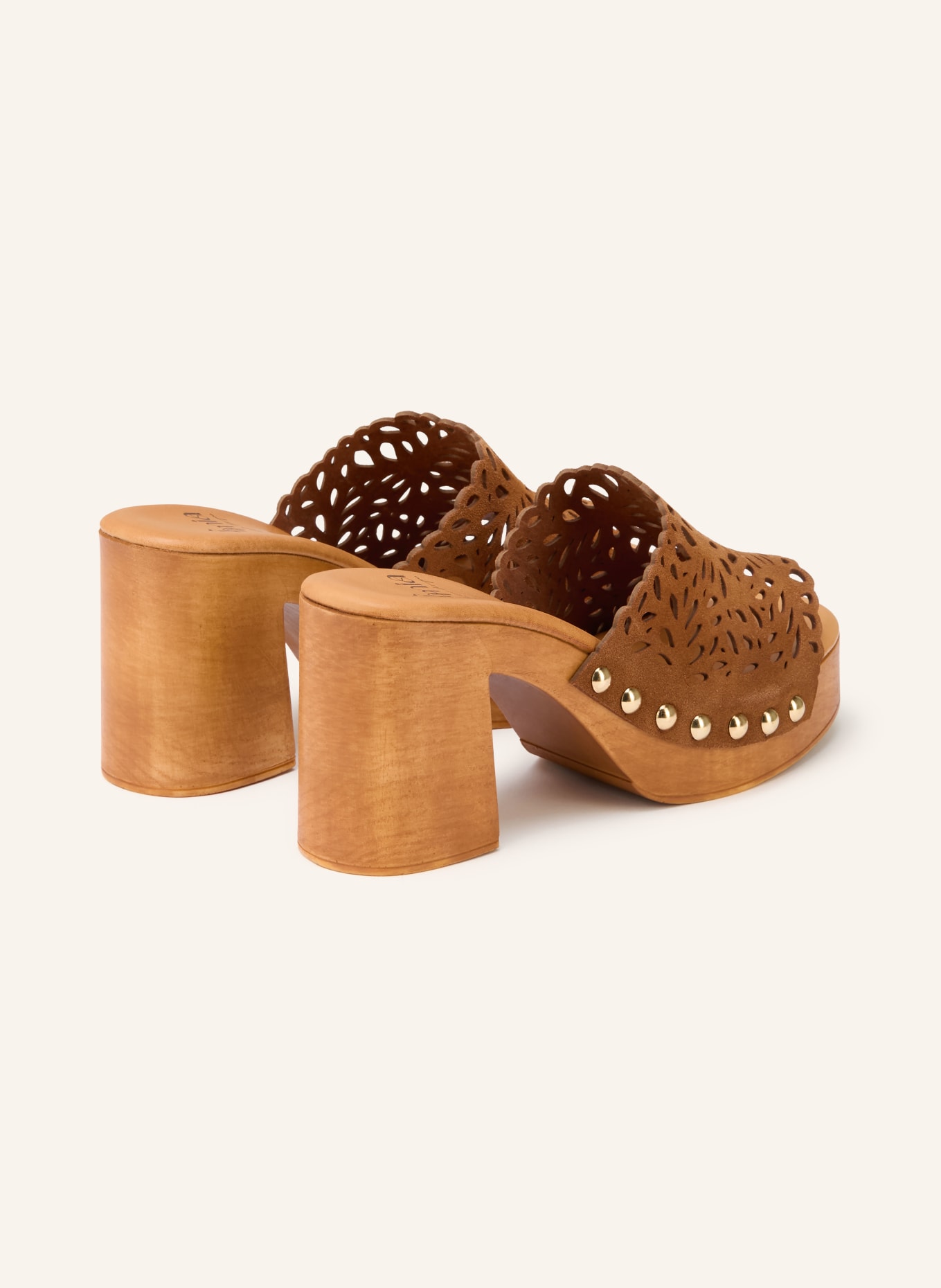 È MIA Platform mules with studs: BROWN