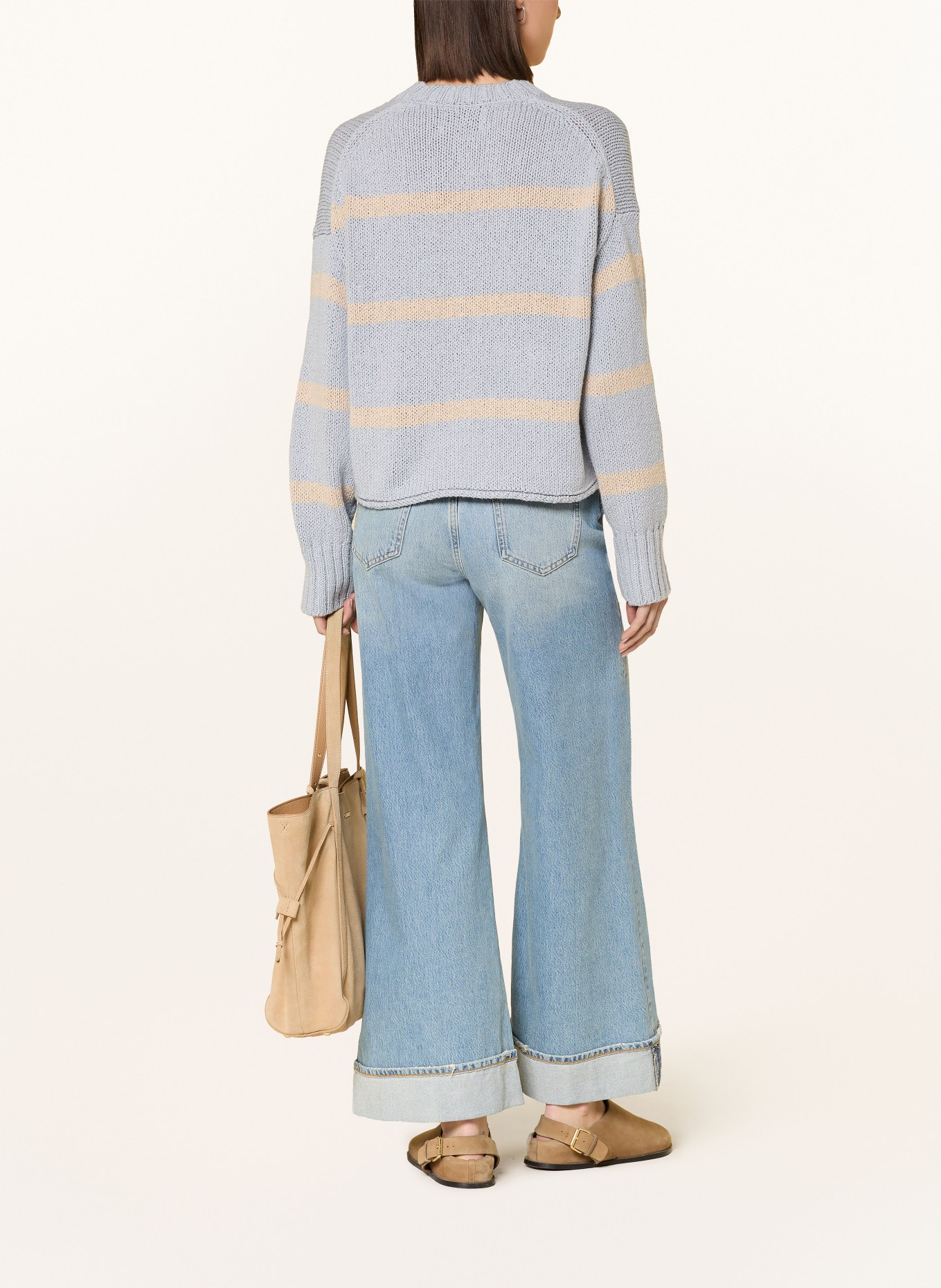 Marc O'Polo sweater: BLUE GRAY / BEIGE