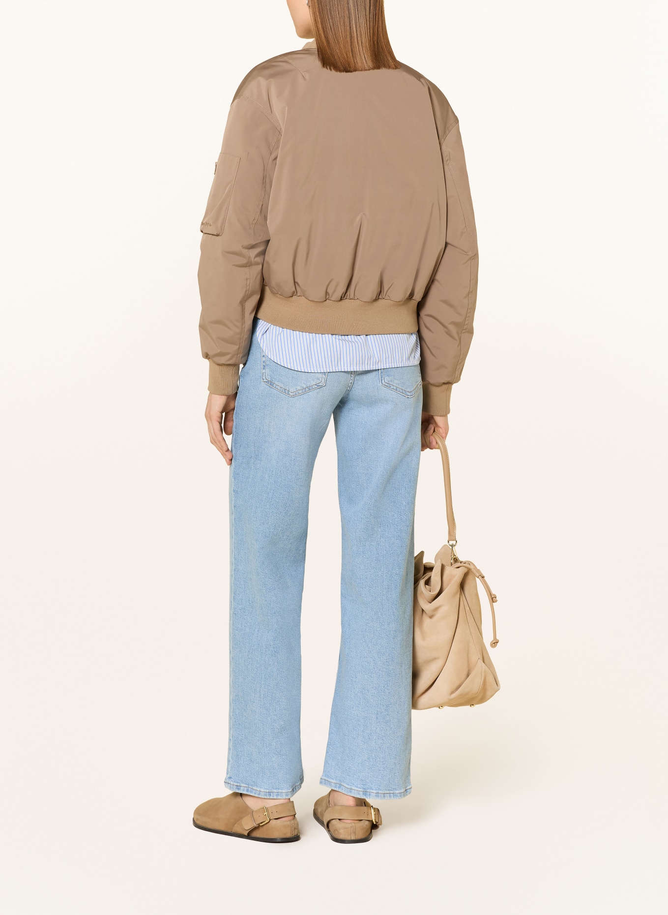 Marc O'Polo Džíny s širokými nohavicemi LINN: 009 Open end light blue wash