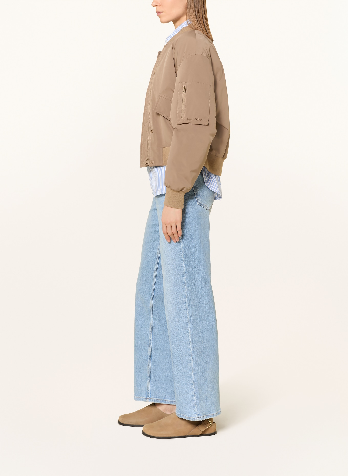 Marc O'Polo Džíny s širokými nohavicemi LINN: 009 Open end light blue wash