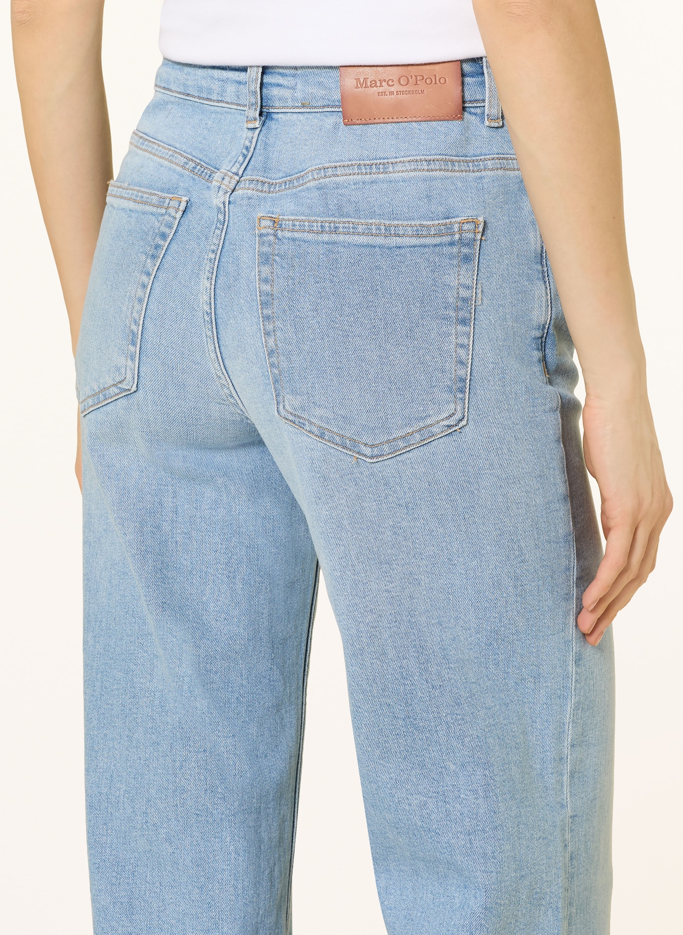 Marc O'Polo Džíny s širokými nohavicemi LINN: 009 Open end light blue wash