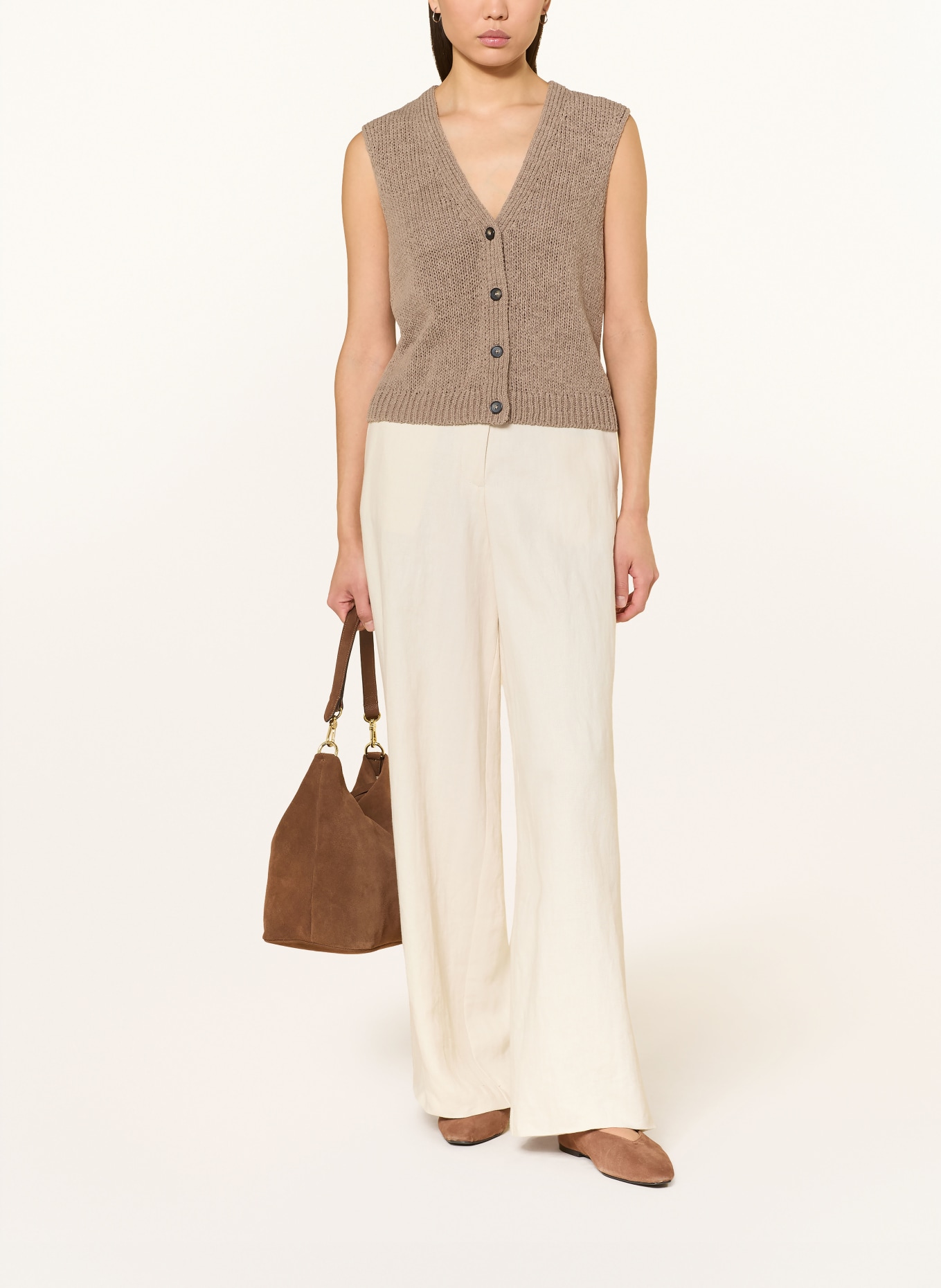 Marc O'Polo gilet en tricot: TAUPE