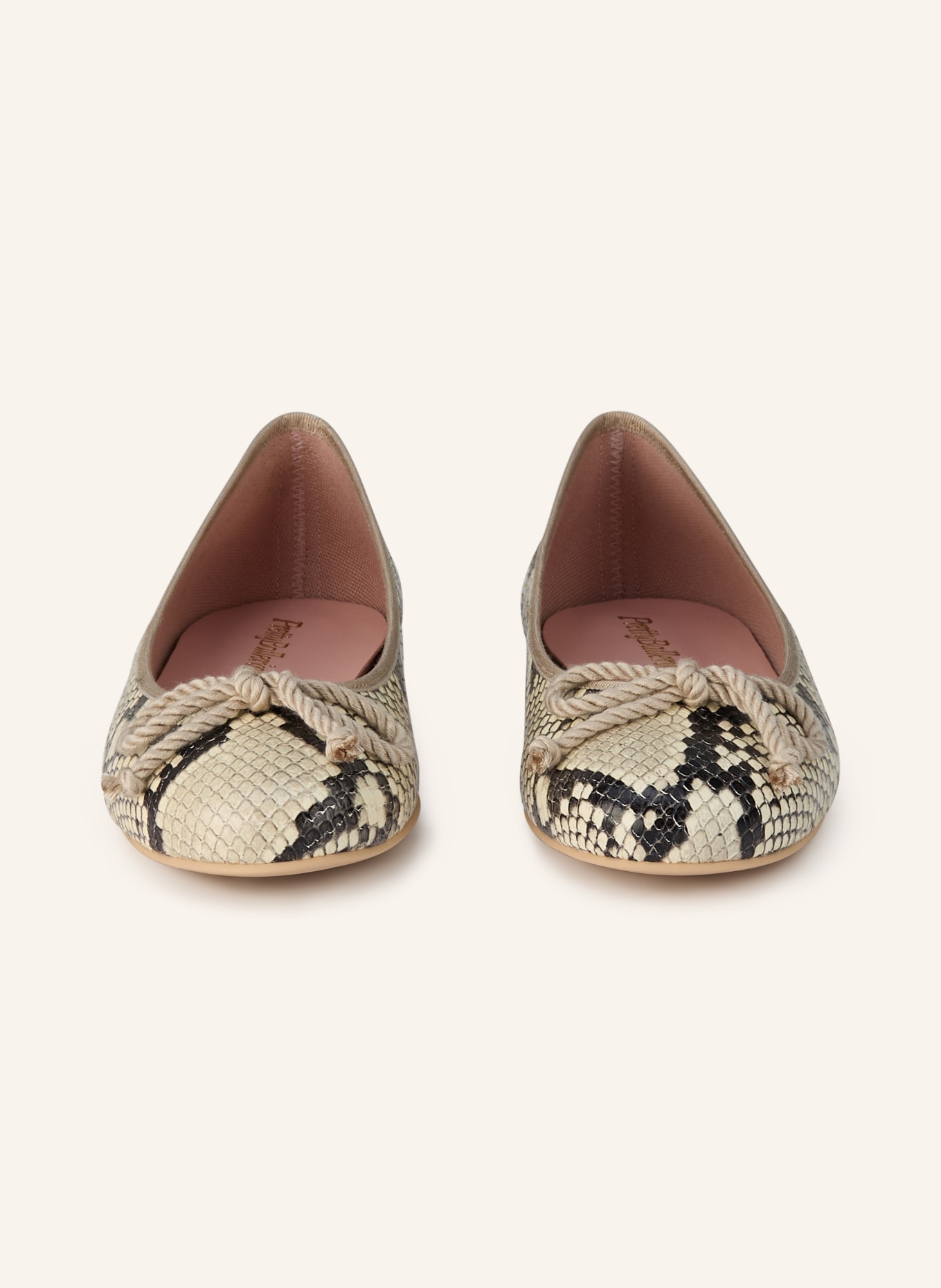 Pretty Ballerinas Baleriny TYBA PERLA: BEŻOWY / CZARNY