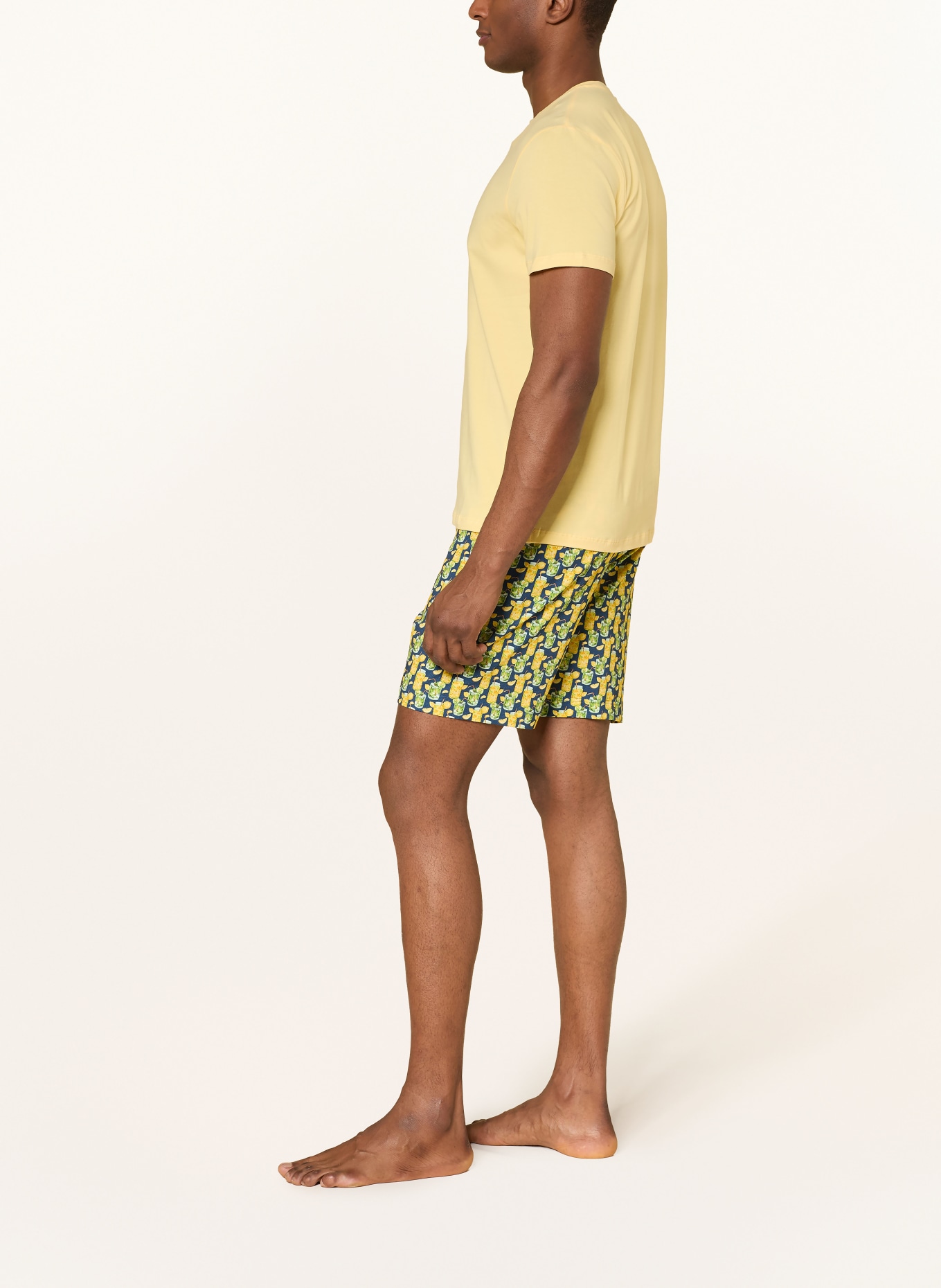 mey Schlafshorts Serie REFRESH BAR: BLAU / GELB / HELLGRÜN