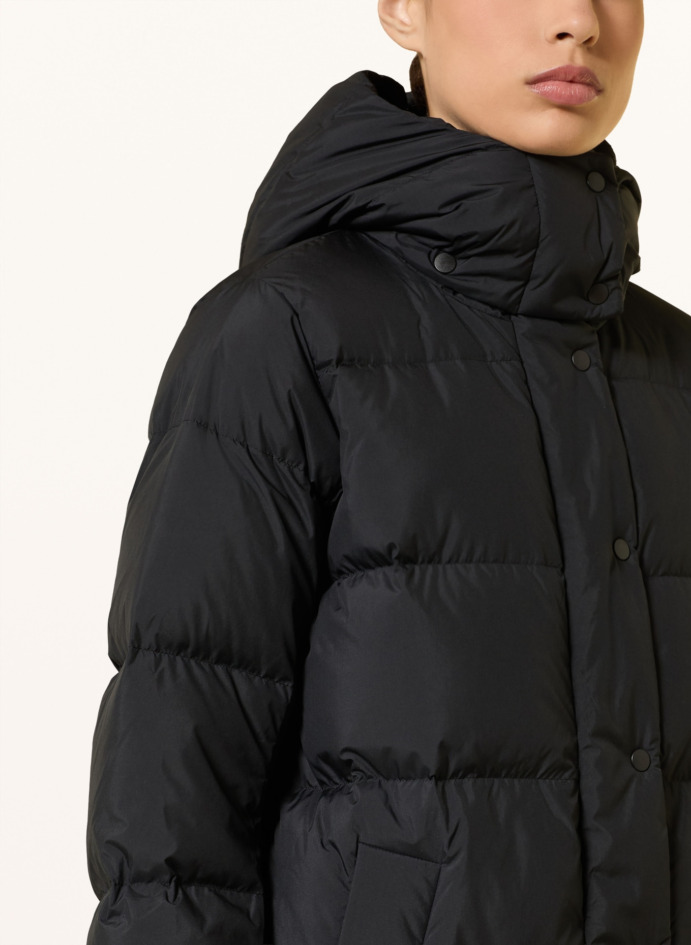 lululemon WUNDER PUFF down coat with detachable hood: BLACK