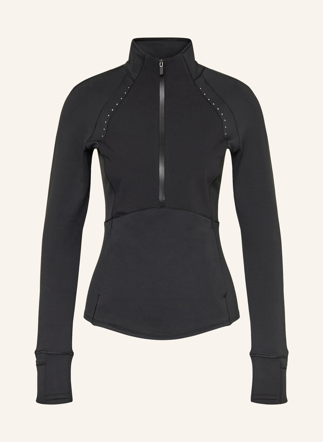 lululemon Funktionsshirt COLD WEATHER RUNNING HALF ZIP: SCHWARZ